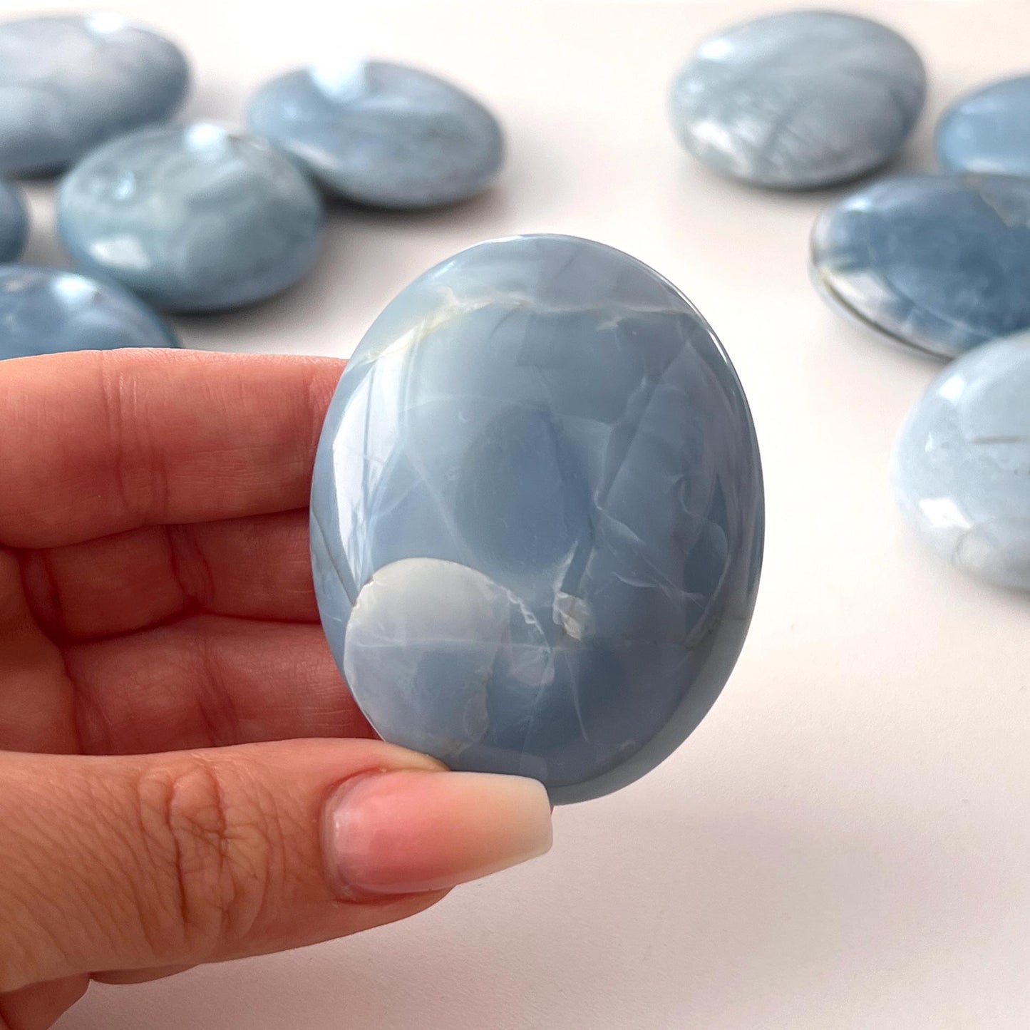 Blue Opal Palm Stone