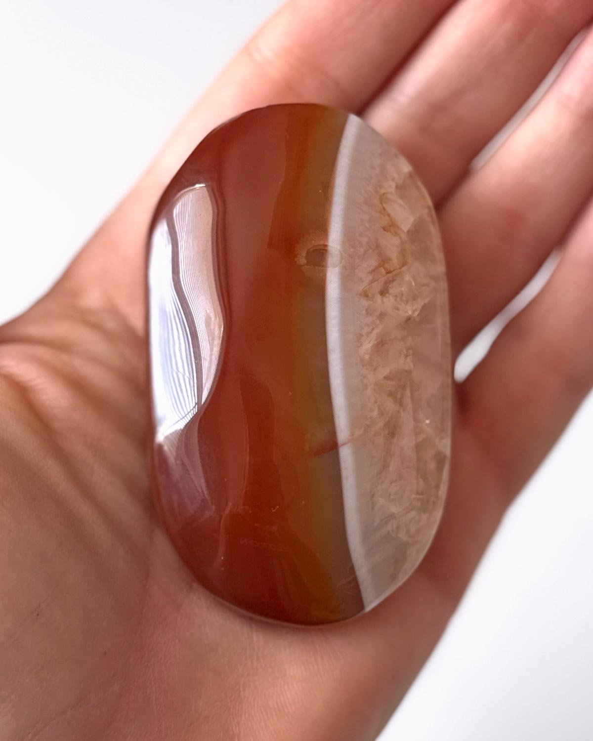 Carnelian Palm Stone