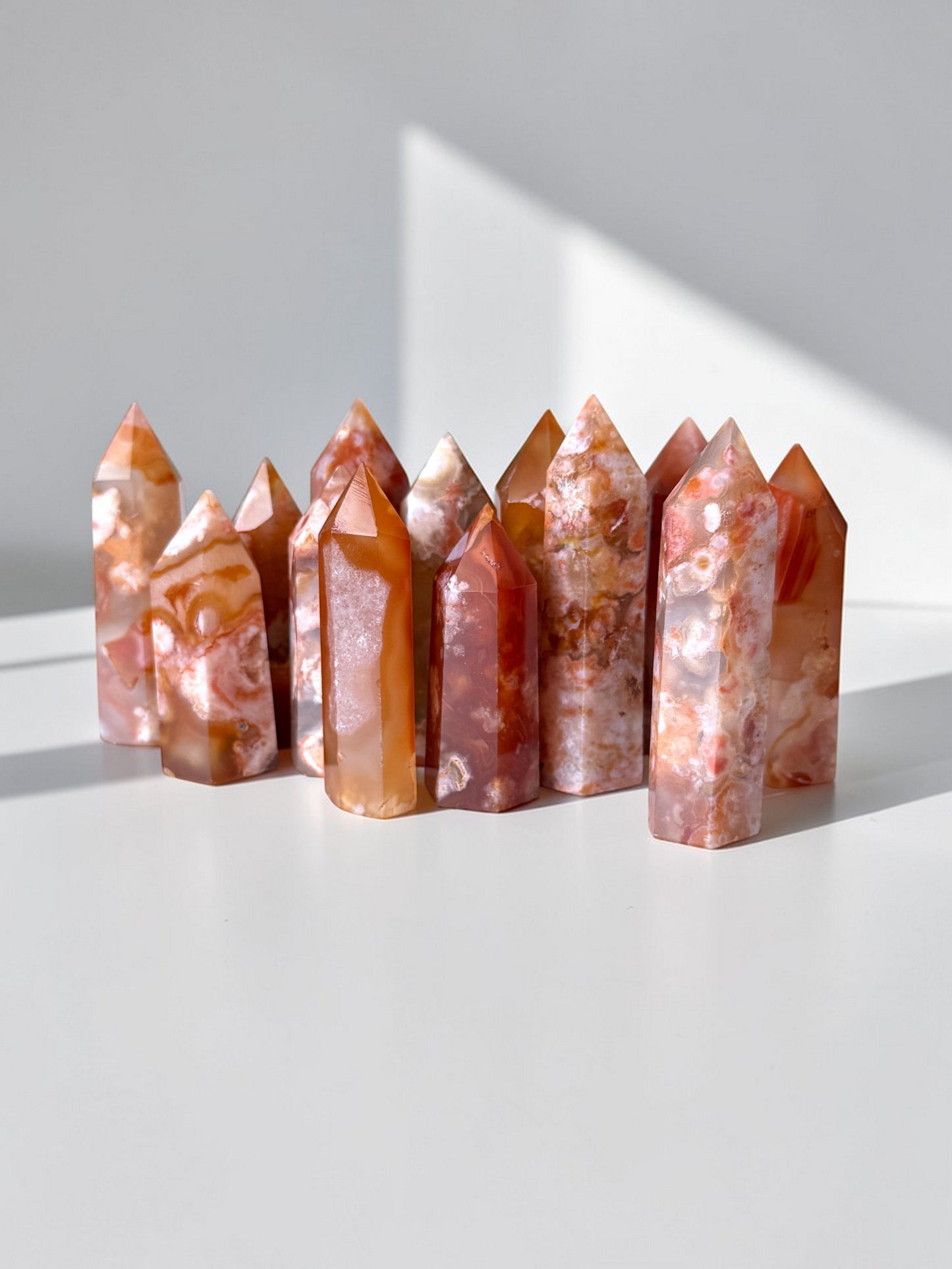 Carnelian Flower Agate Tower