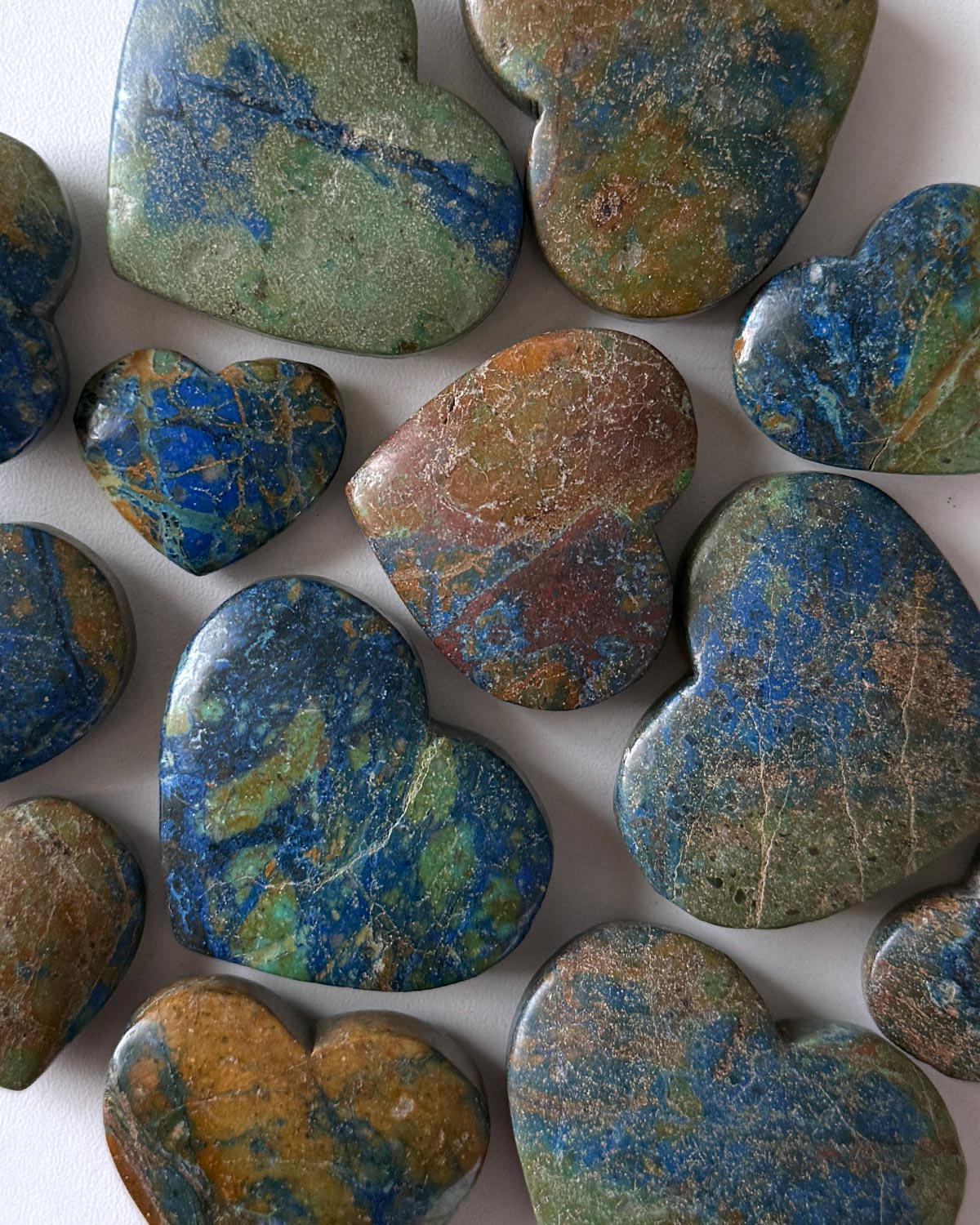 Azurite Chrysocolla Hearts