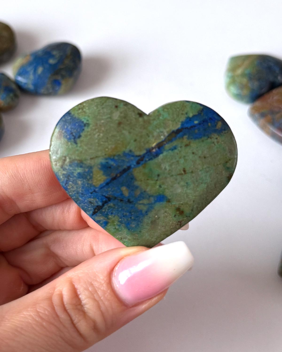 Azurite Chrysocolla Hearts