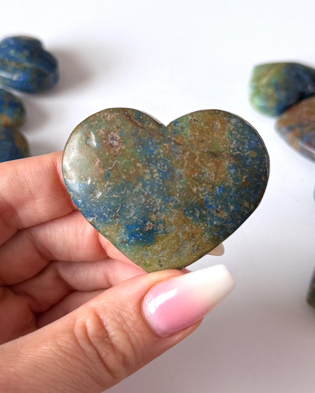 Azurite Chrysocolla Hearts