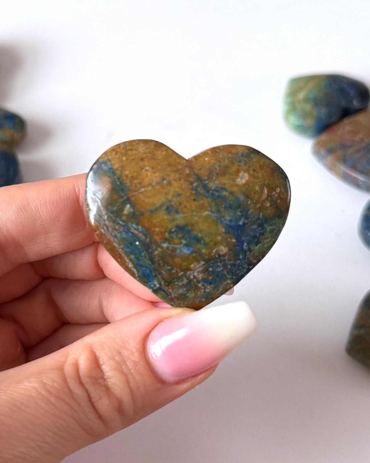Azurite Chrysocolla Hearts