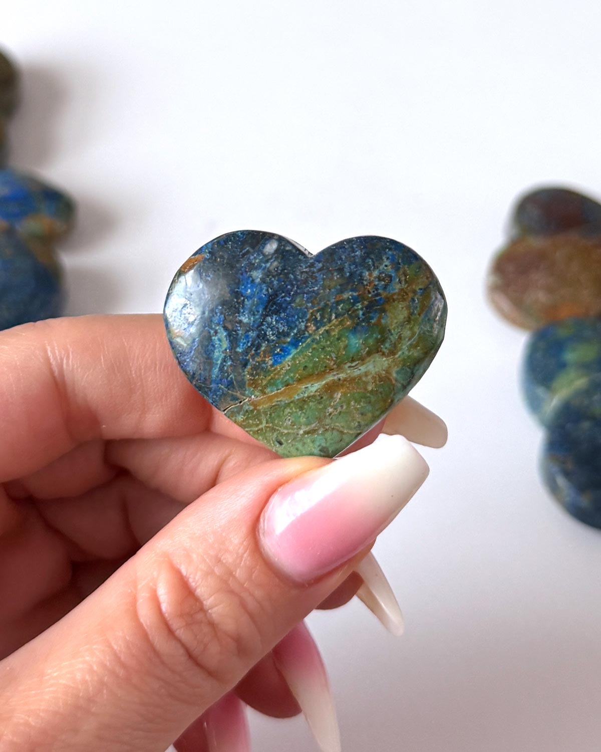 Azurite Chrysocolla Hearts