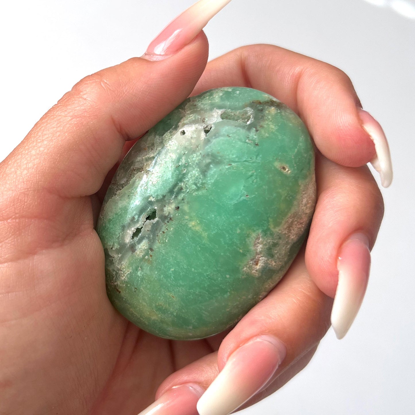 Chrysoprase Palm Stone