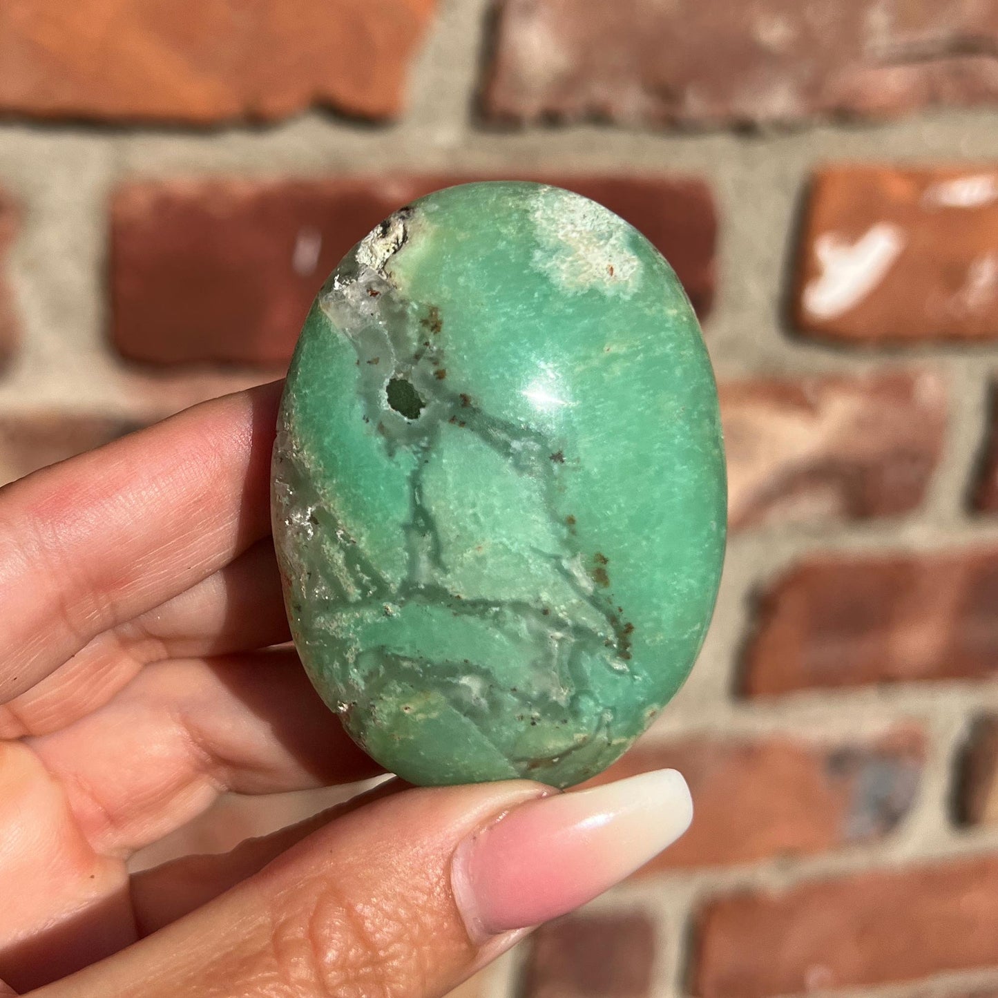 Chrysoprase Palm Stone