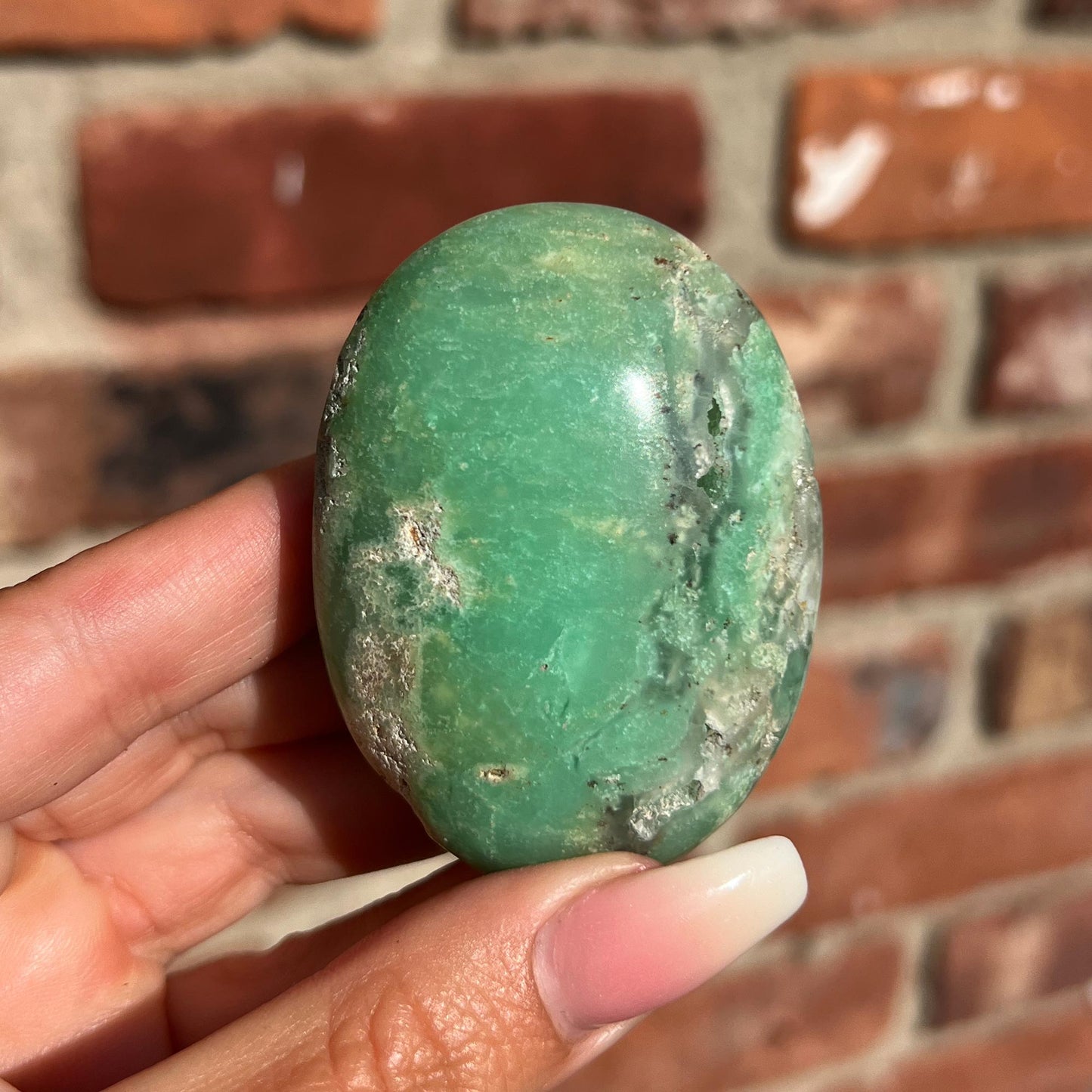 Chrysoprase Palm Stone