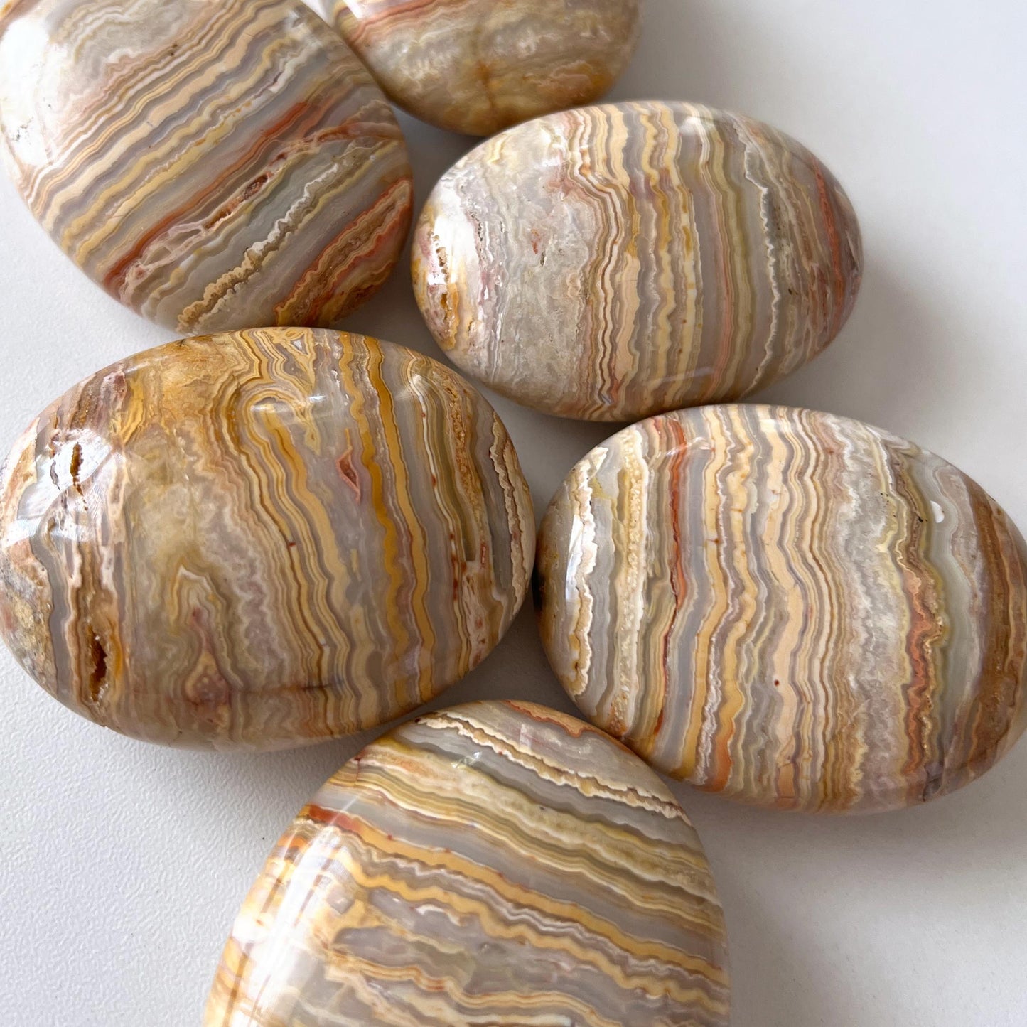 Crazy Lace Agate Palm Stone