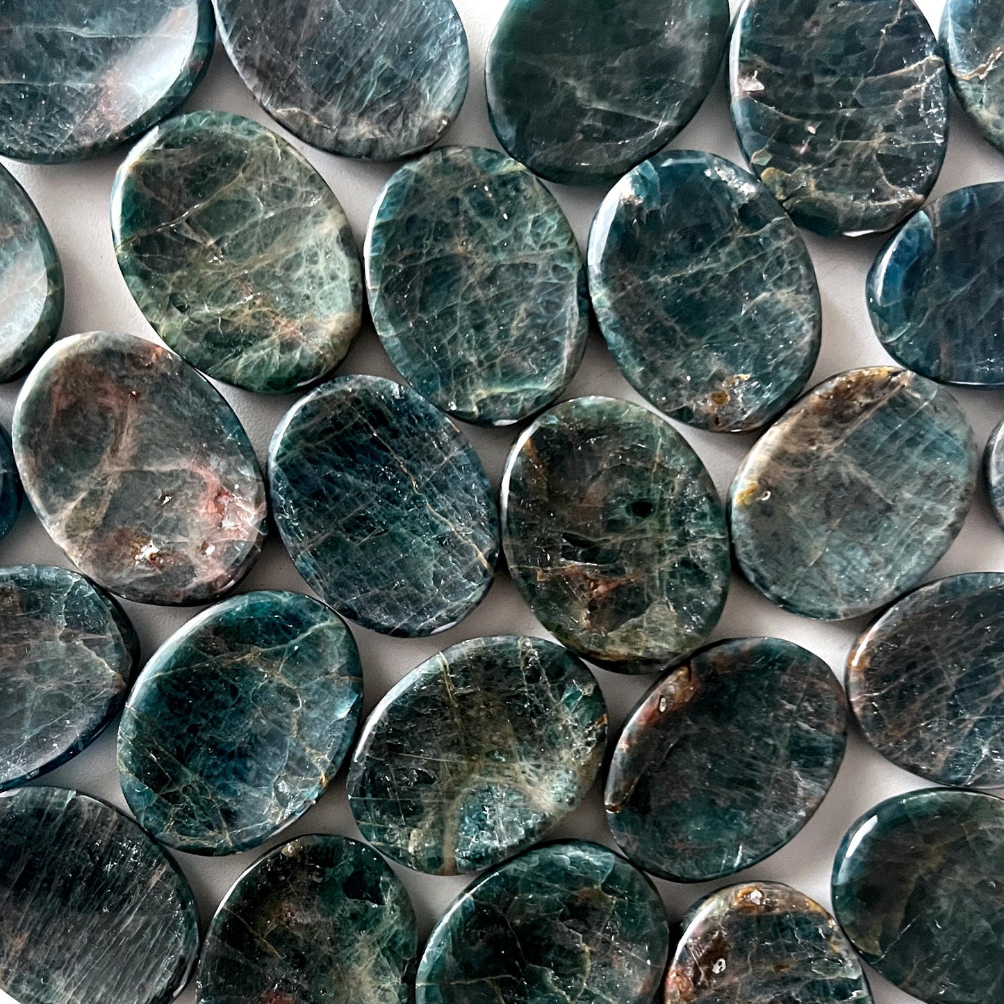 Dark Blue Apatite Worry Stone