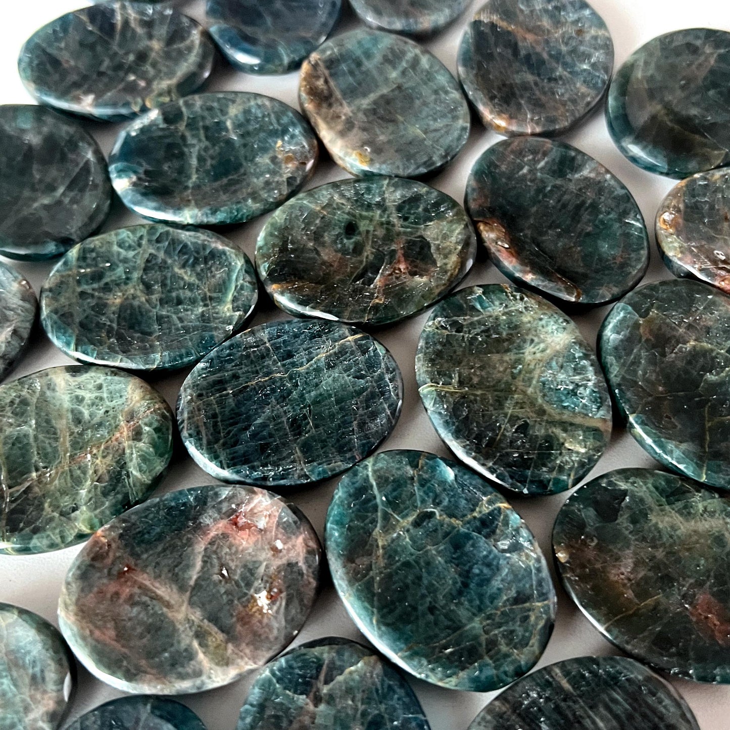 Dark Blue Apatite Worry Stone