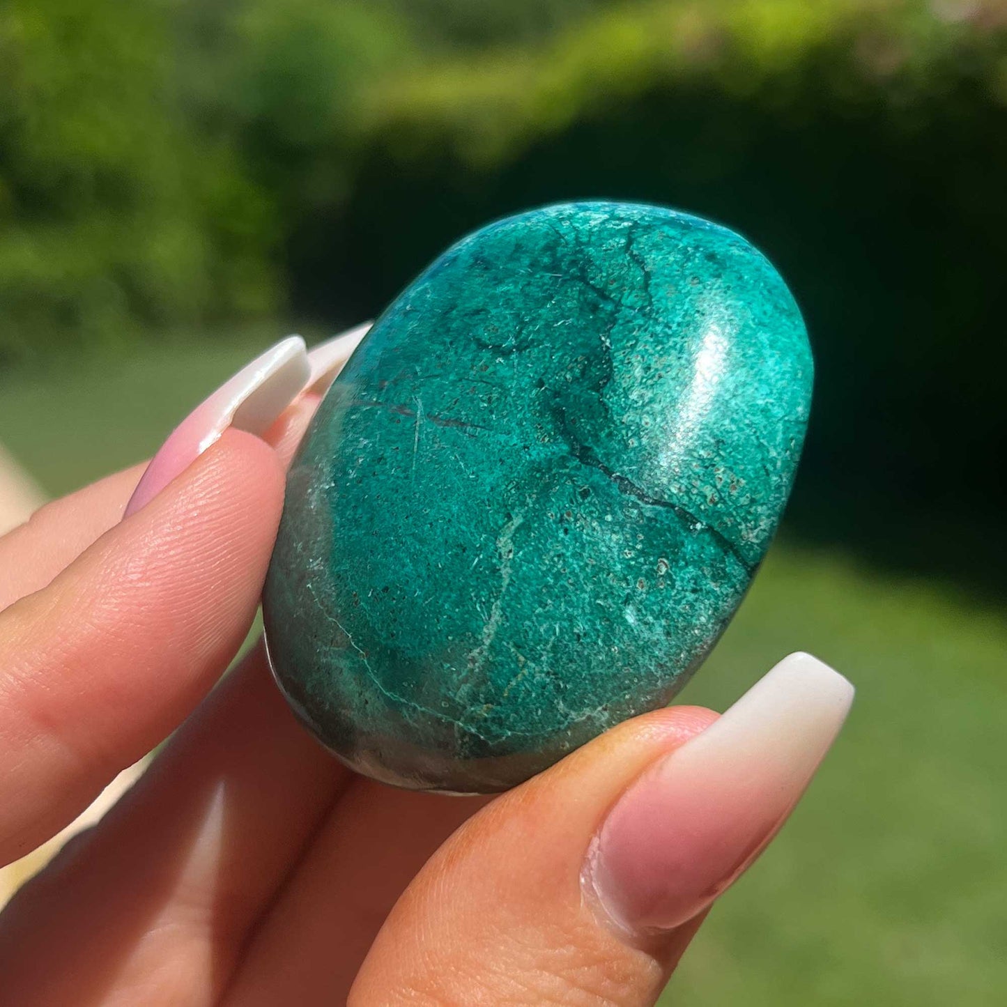 Teal Chrysocolla Palm Stone