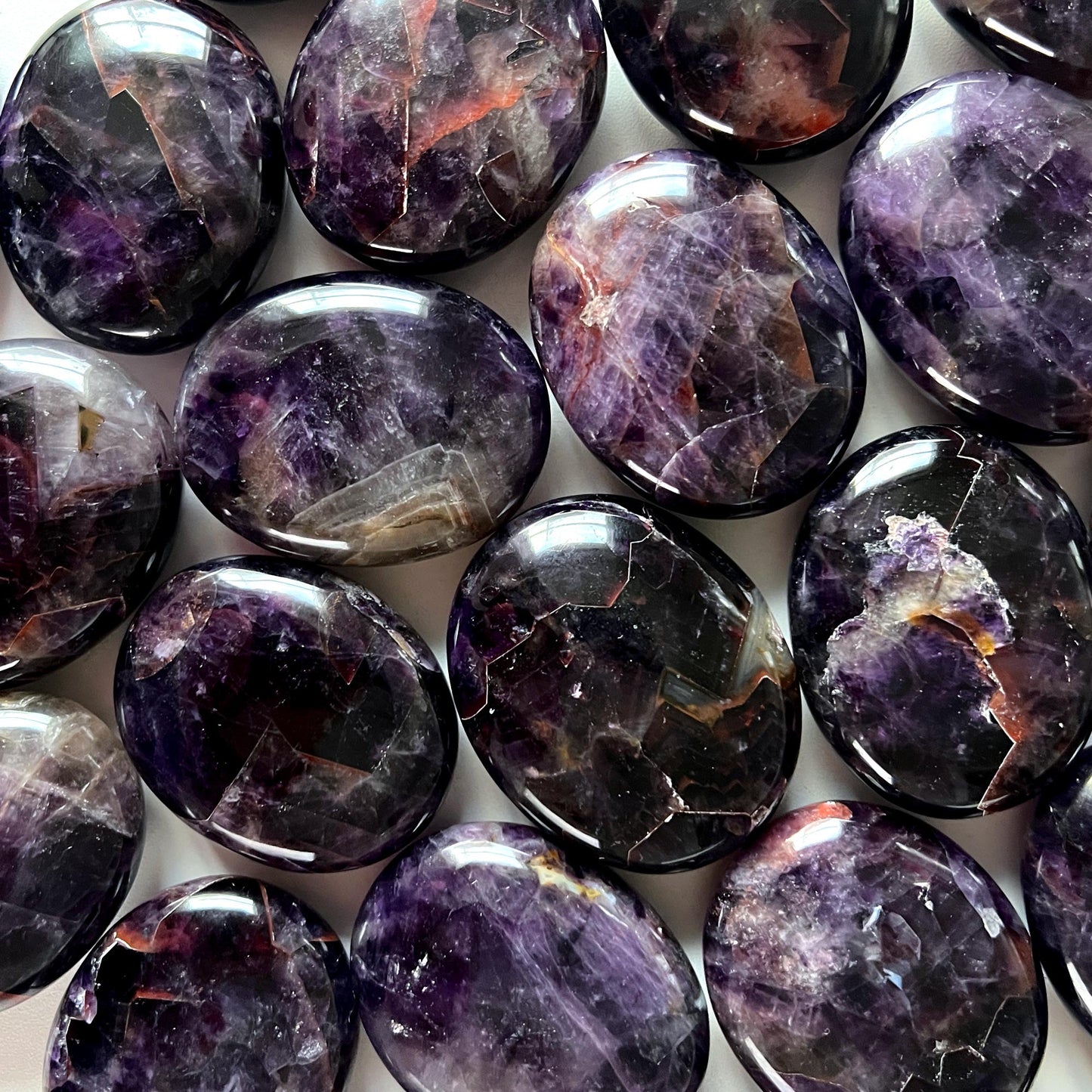 Deep Purple Amethyst Palm Stone