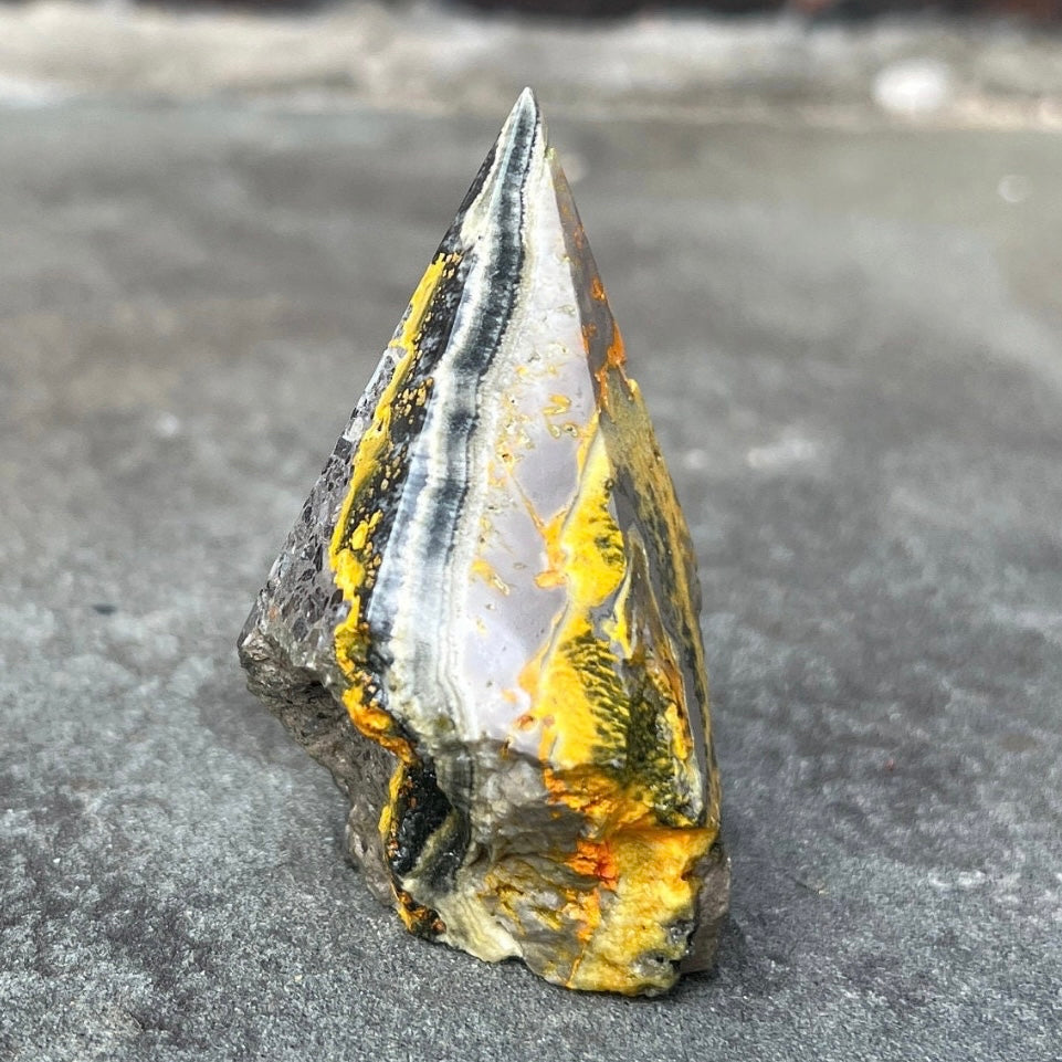 Bumble Bee Jasper Top Polished Point