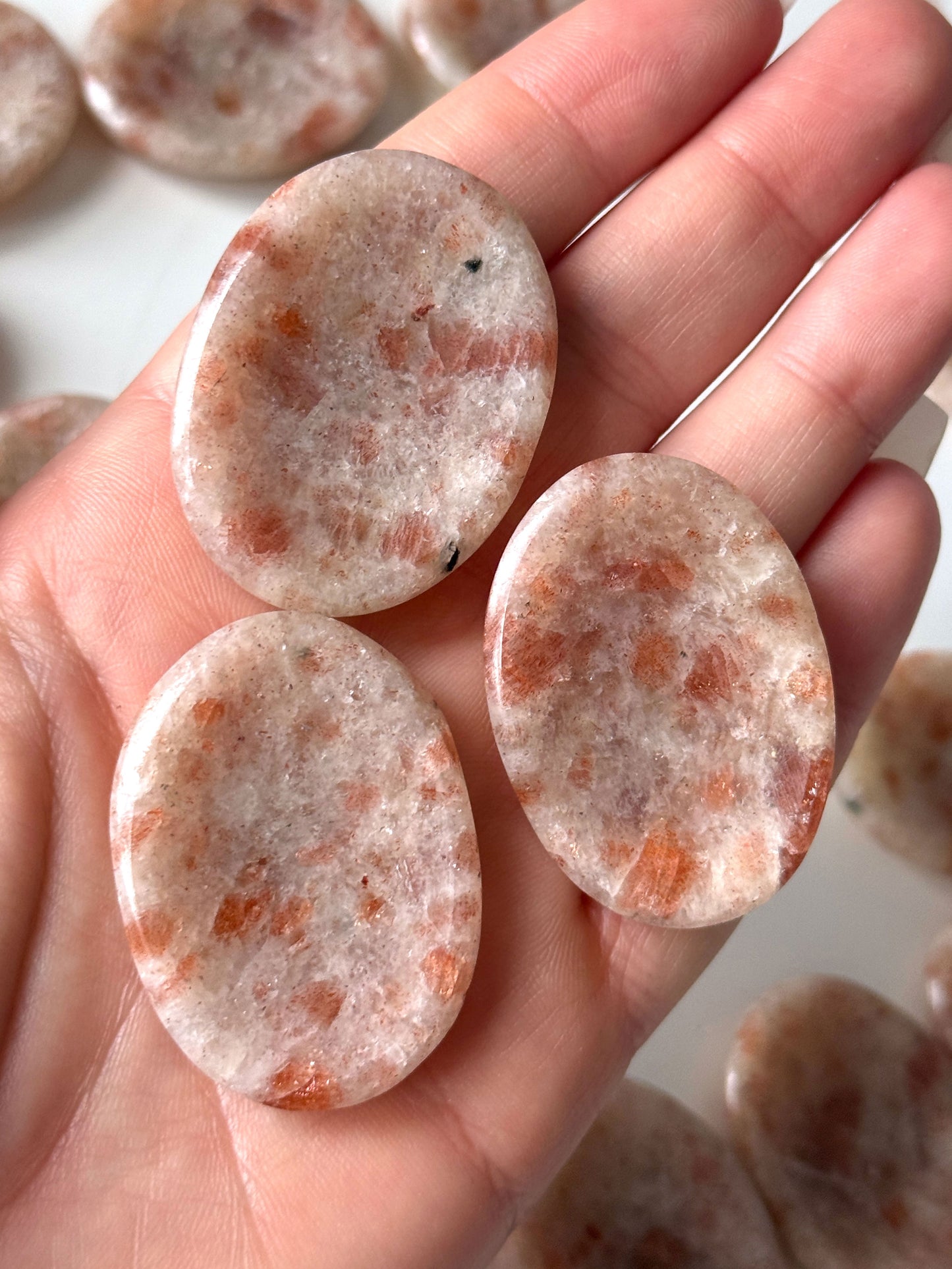 Flashy Sunstone Worry Stone