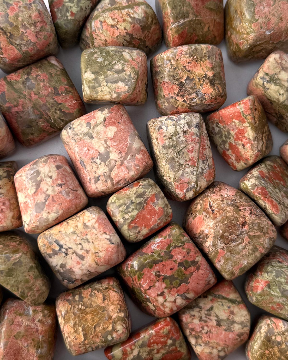 Floral Unakite Tumbled Stone