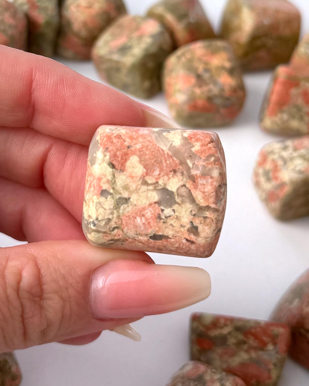 Floral Unakite Tumbled Stone