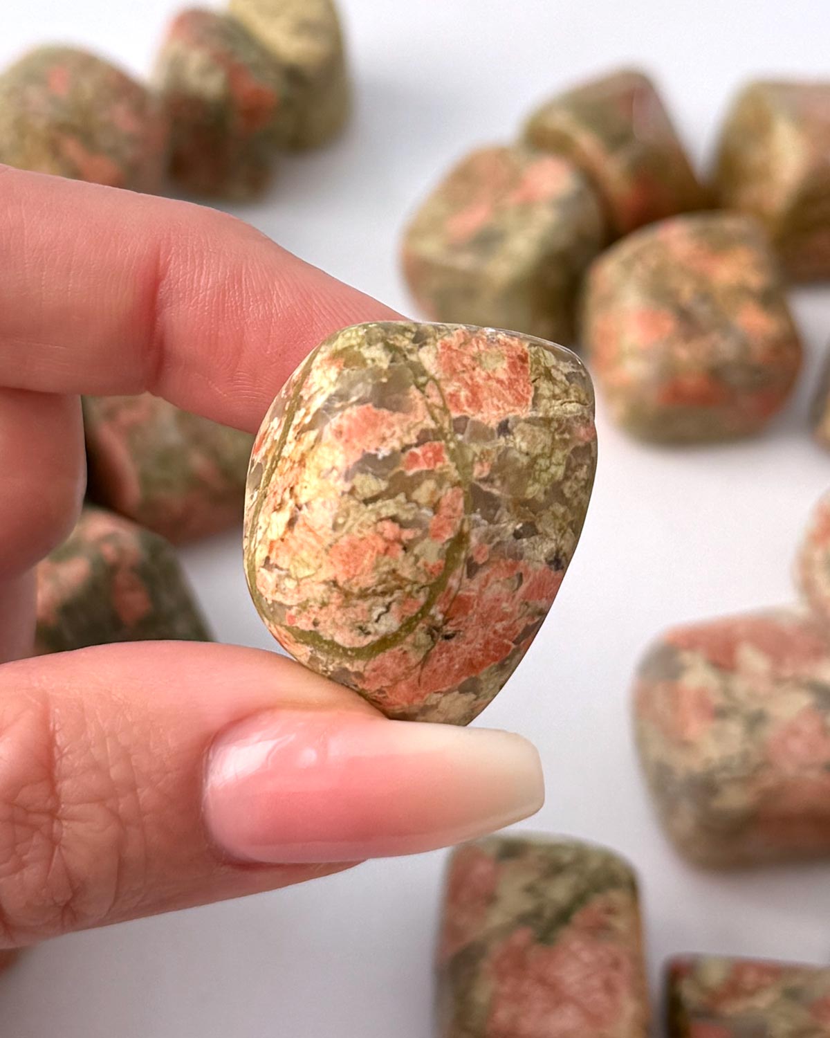 Floral Unakite Tumbled Stone