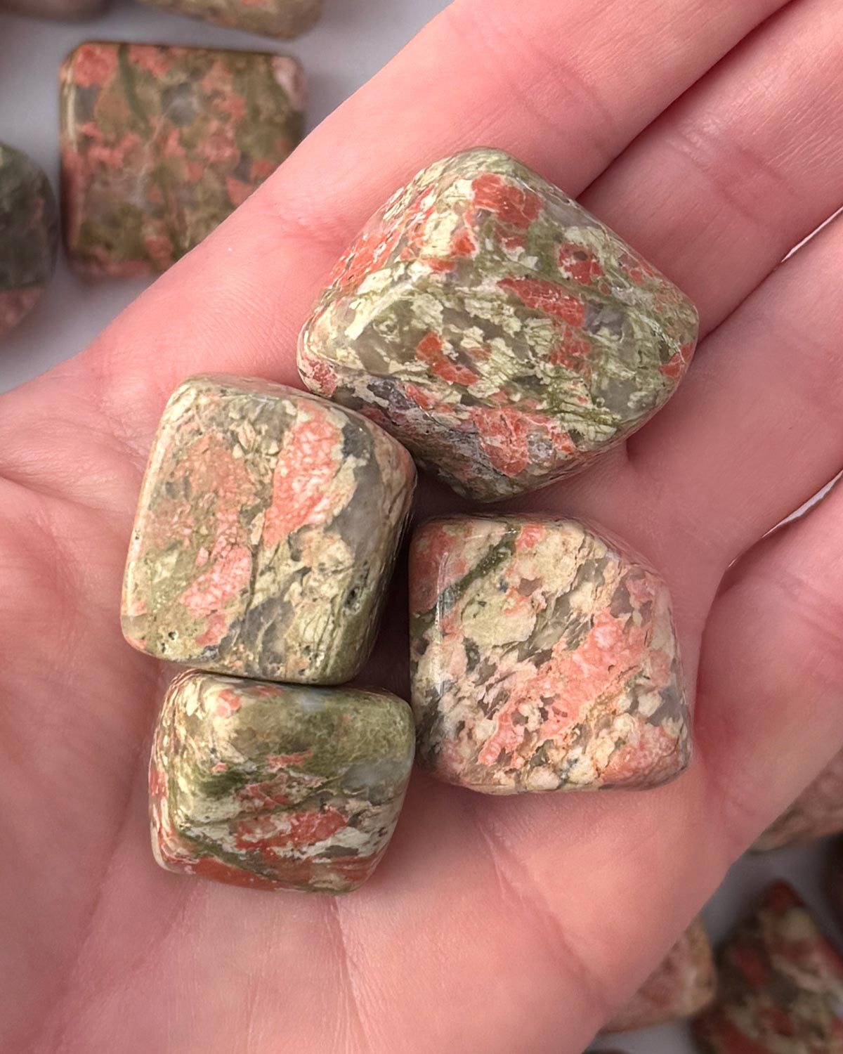 Floral Unakite Tumbled Stone