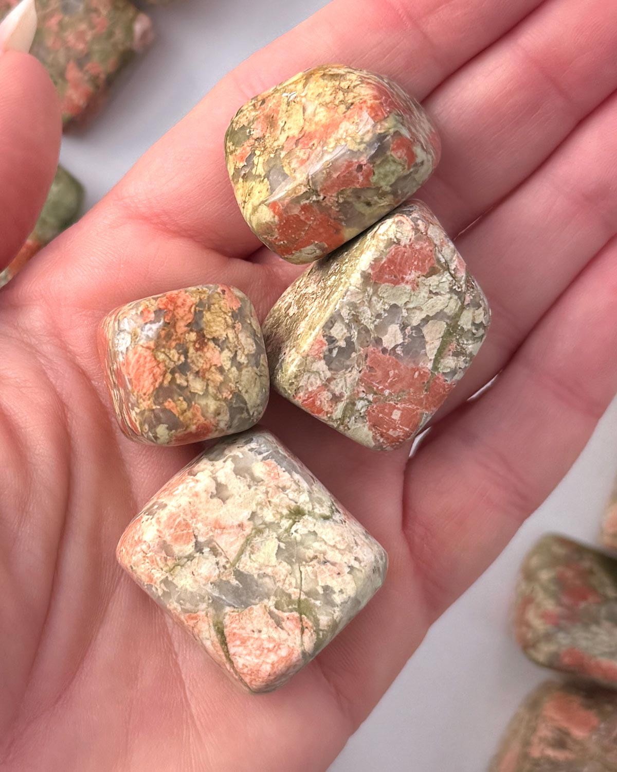 Floral Unakite Tumbled Stone