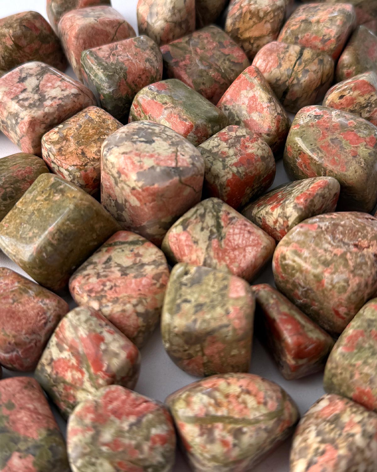 Floral Unakite Tumbled Stone