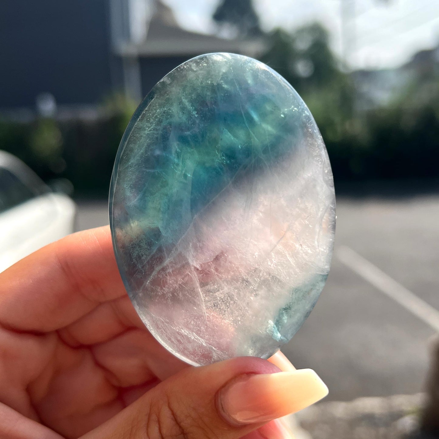 Fluorite Palm Stone