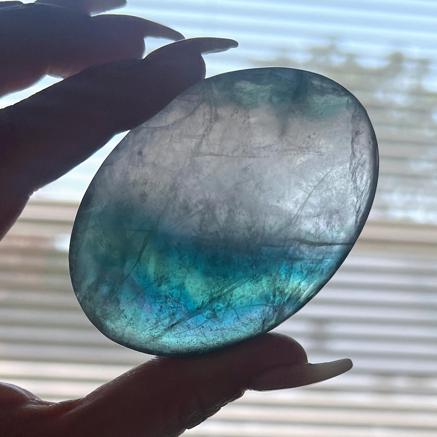 Fluorite Palm Stone