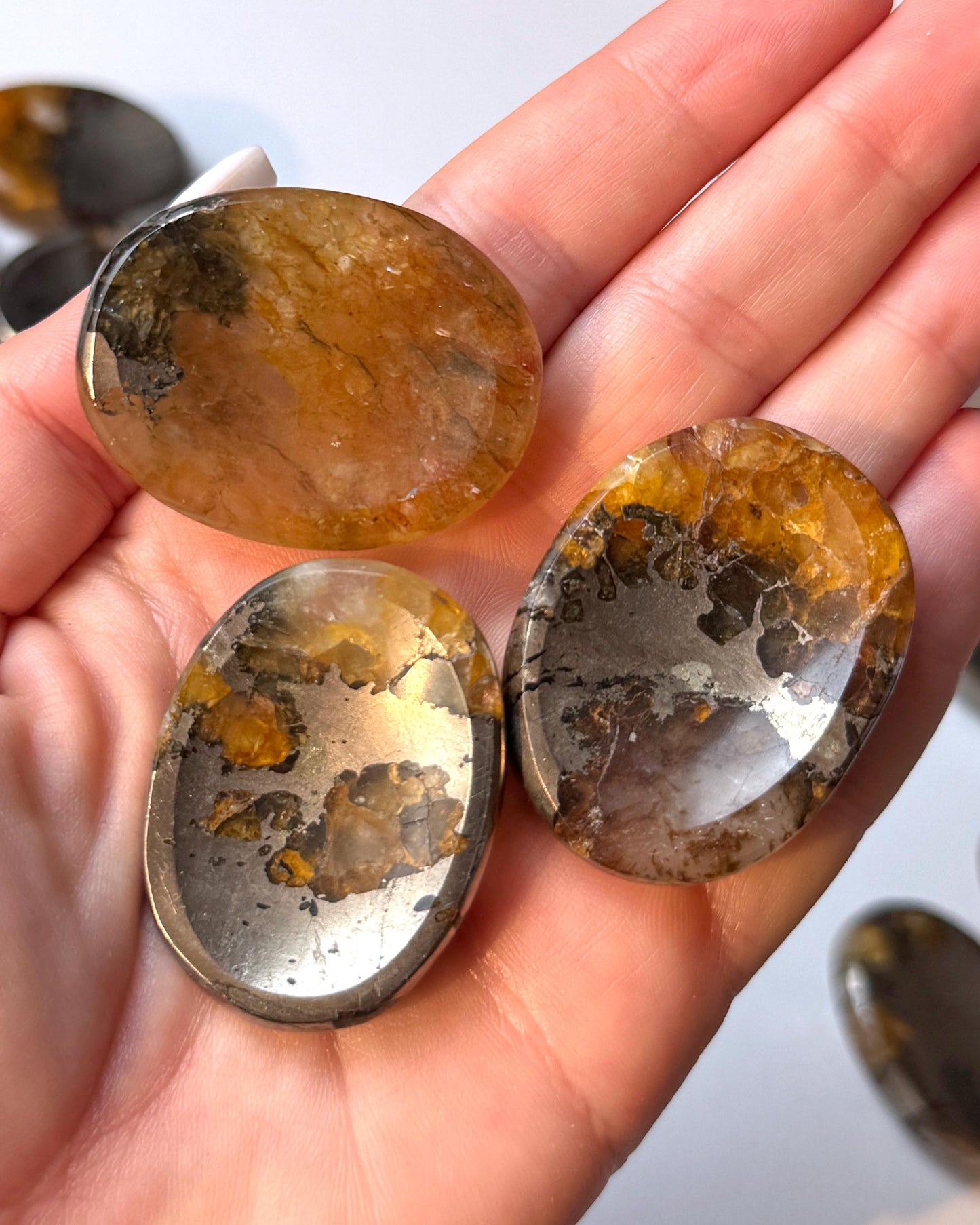 Golden Healer Pyrite Worry Stone