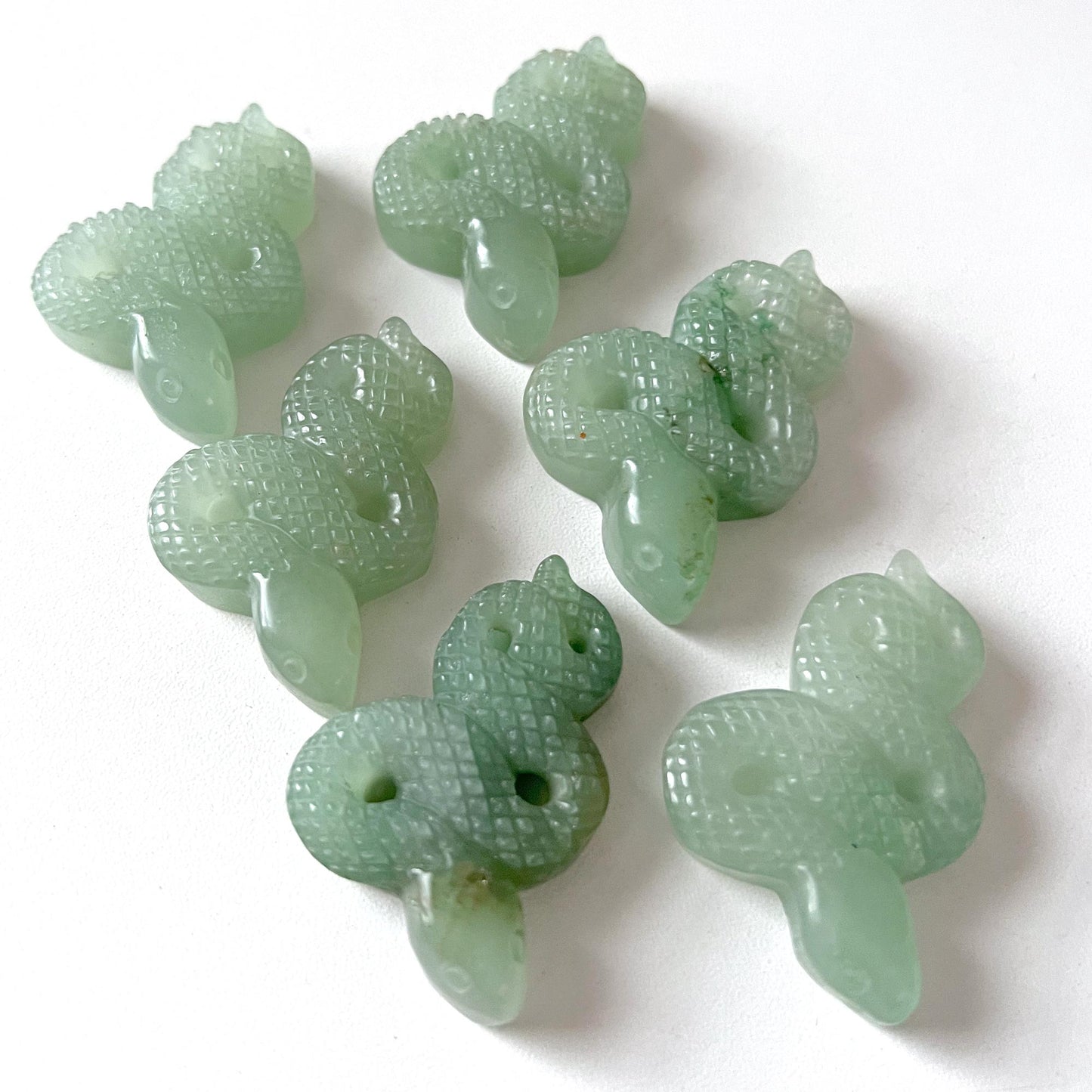 Green Aventurine Snake Carving