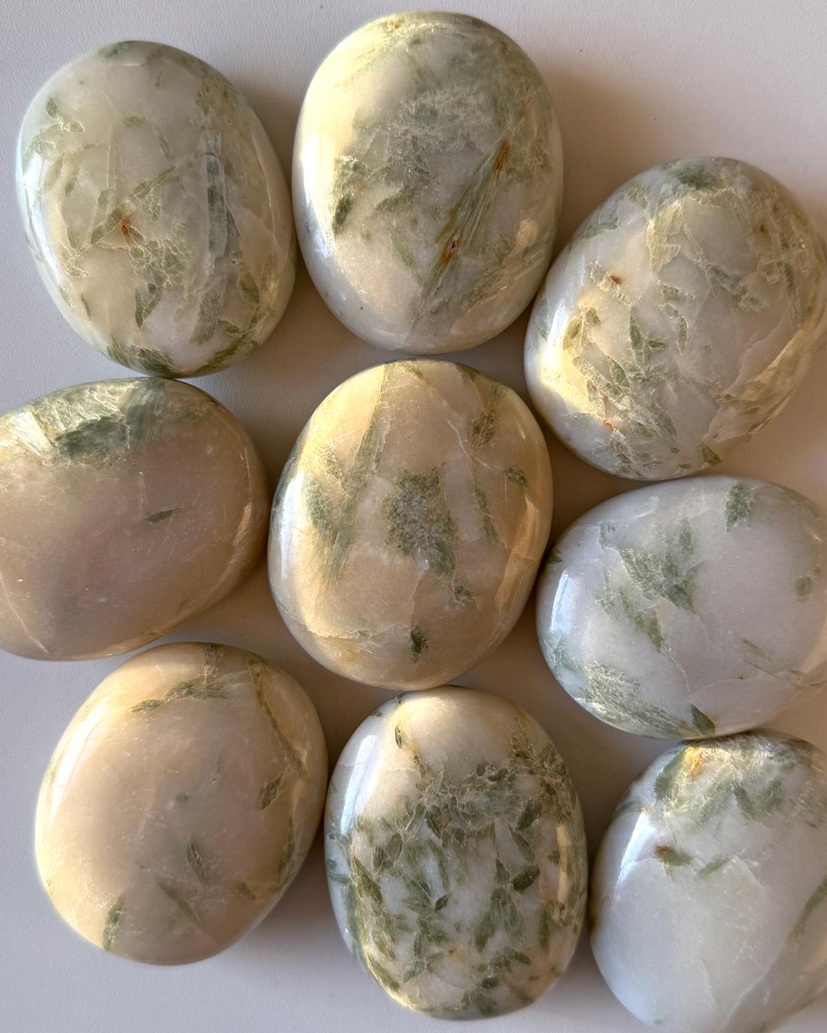 Green Kyanite Palm Stone