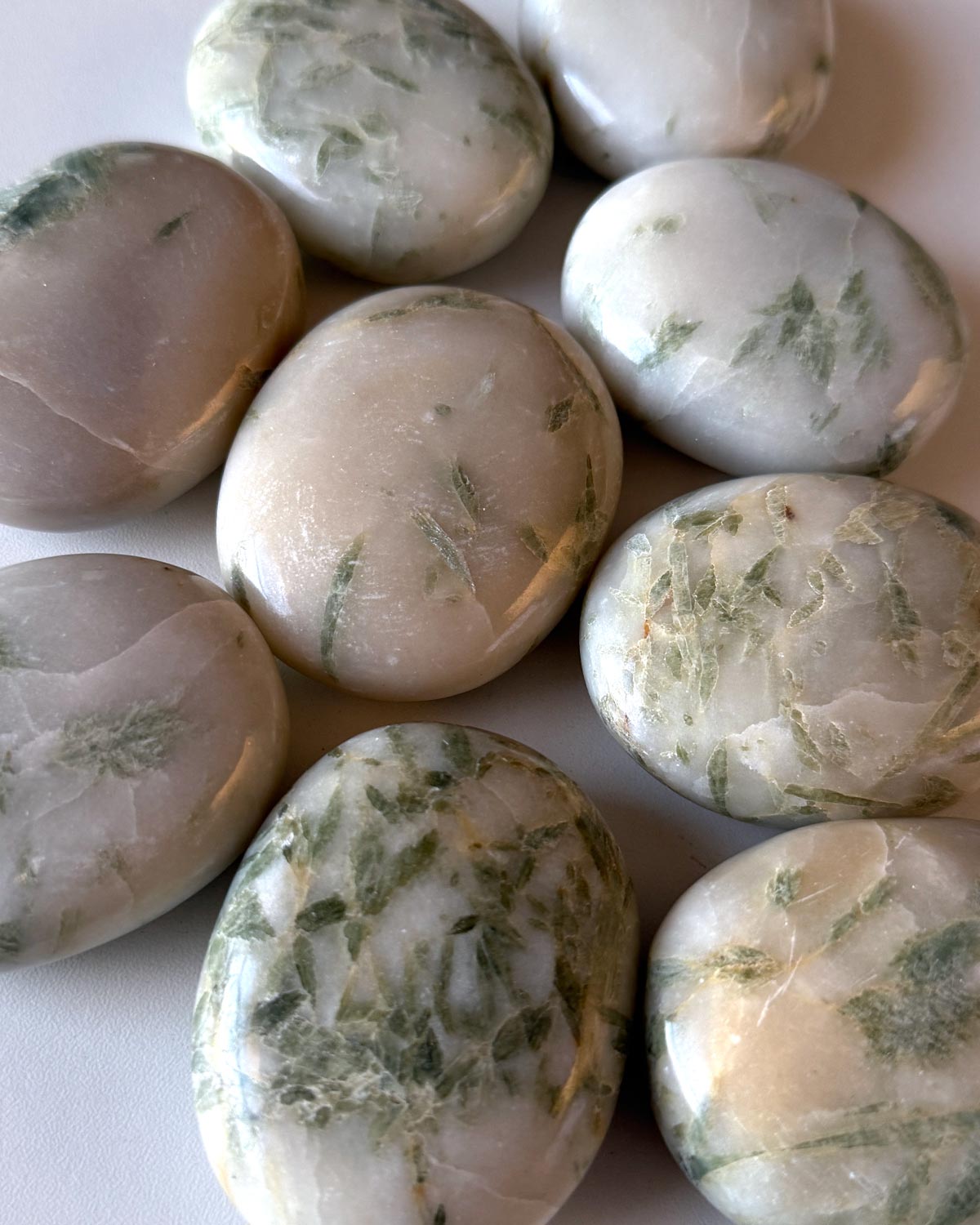 Green Kyanite Palm Stone
