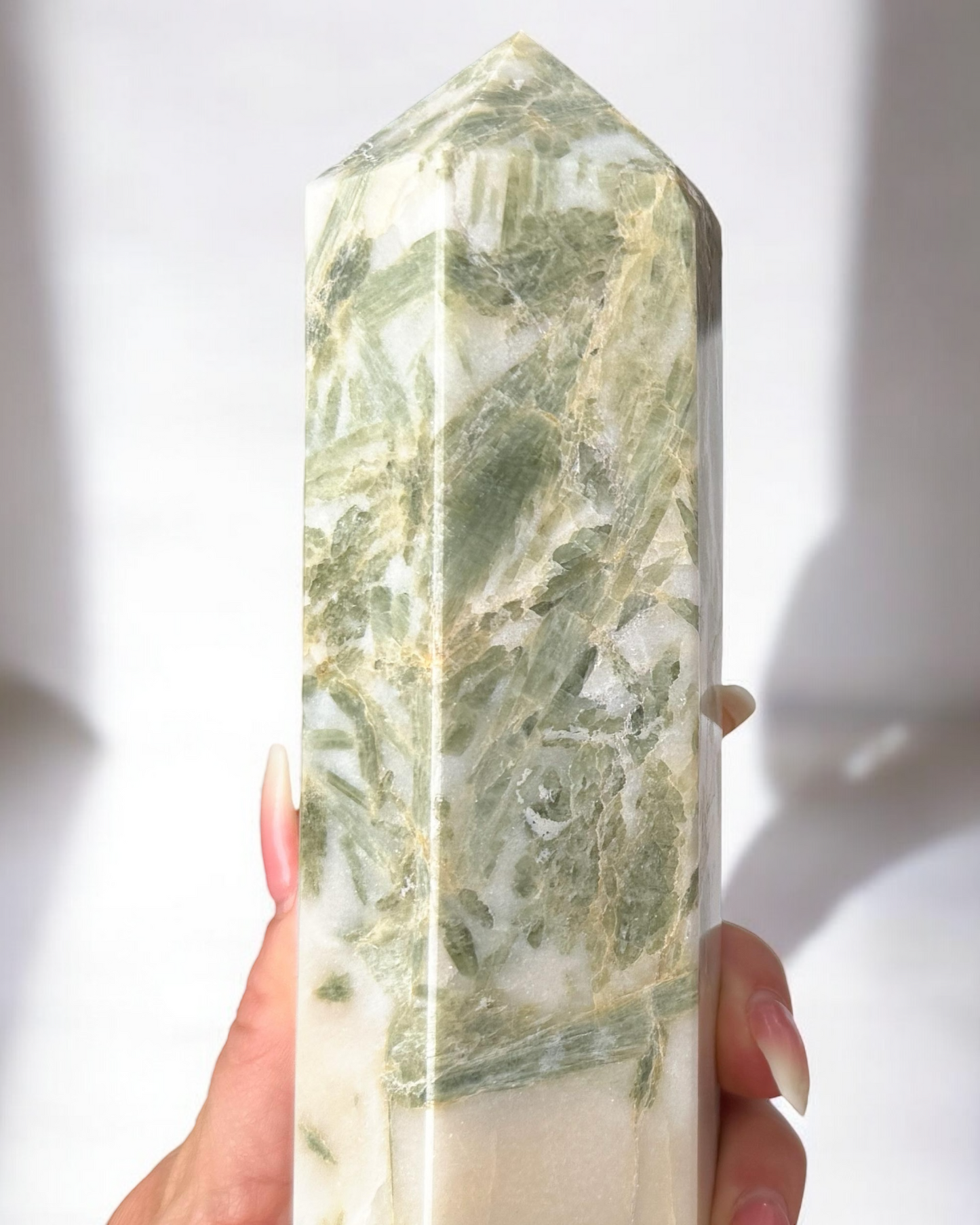 3lb Green Kyanite Tower