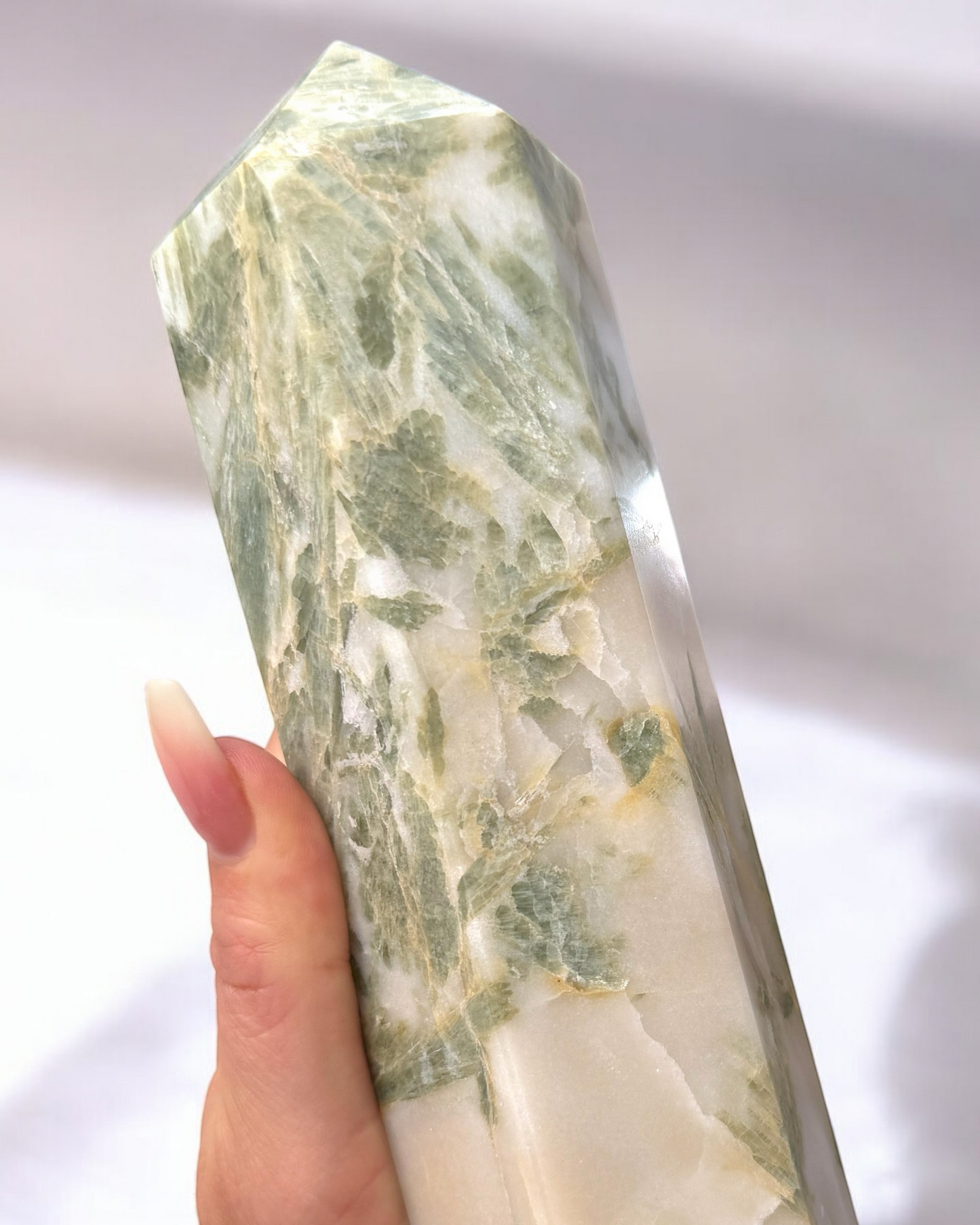 3lb Green Kyanite Tower