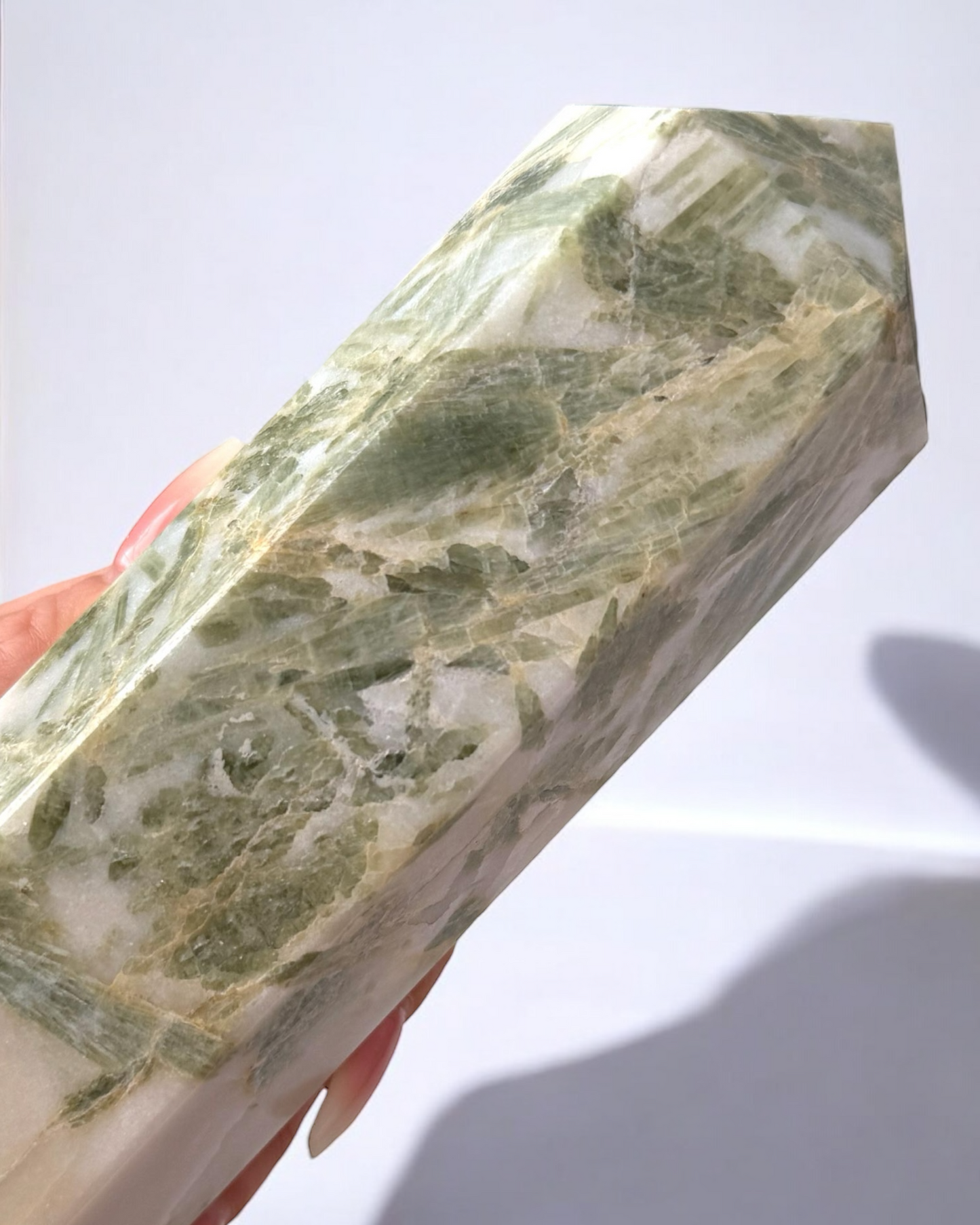 3lb Green Kyanite Tower