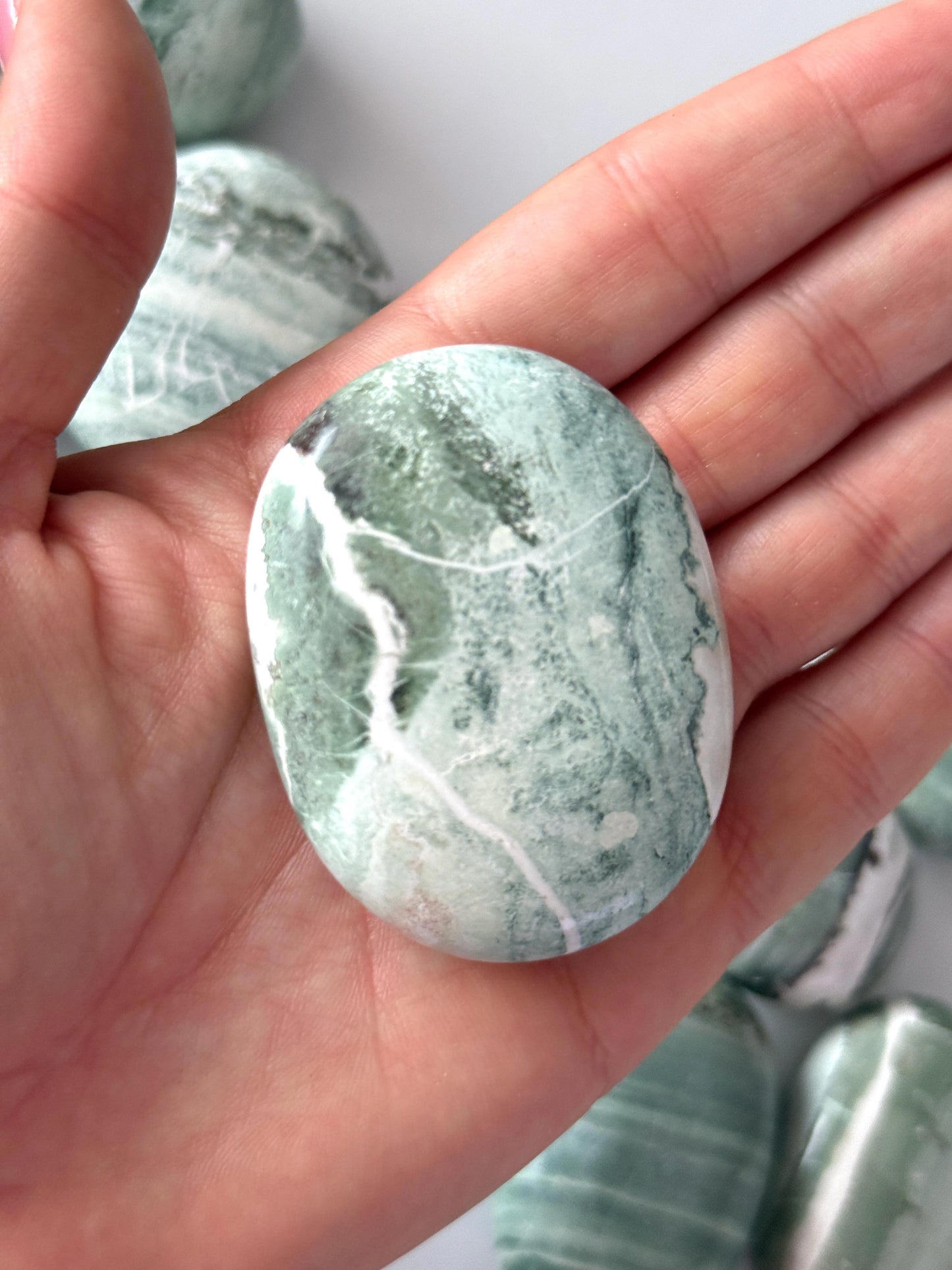 Green Sardonyx Palm Stone