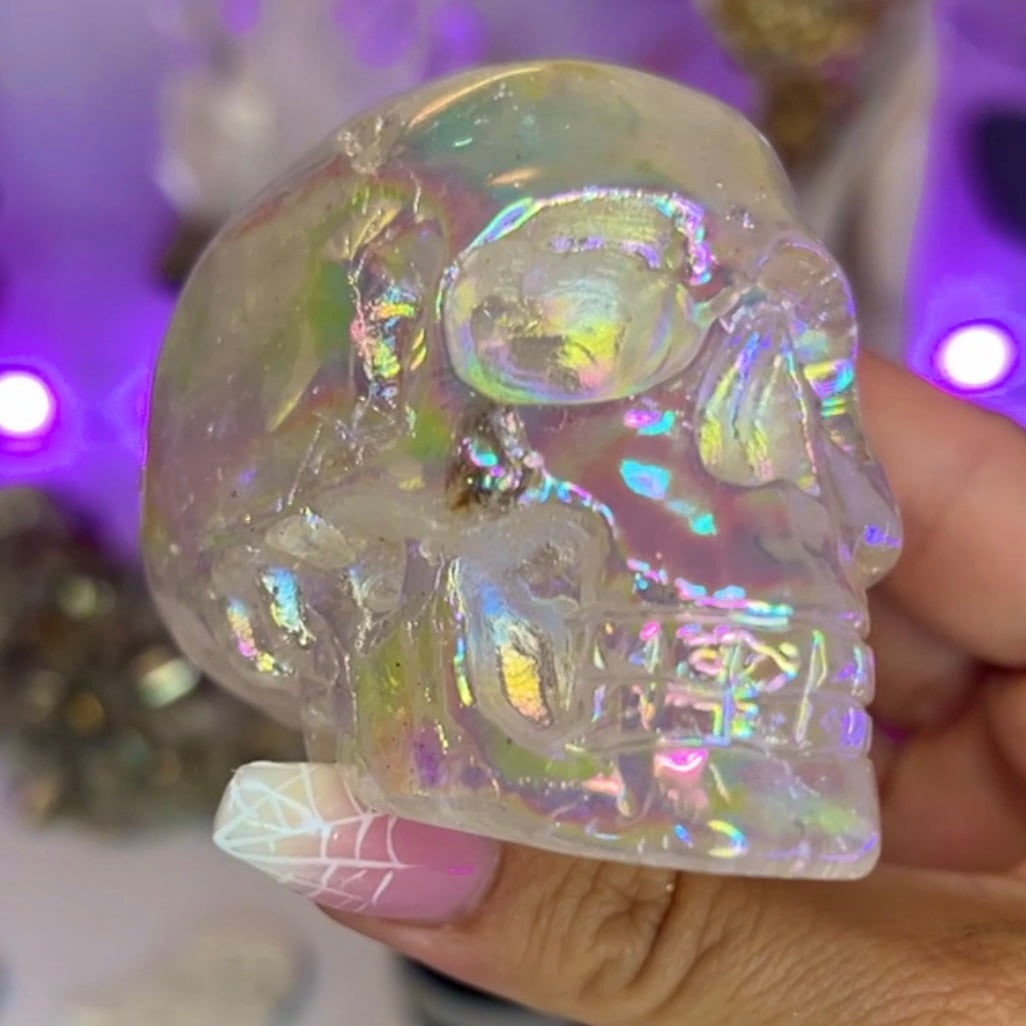 Aura Quartz Skull