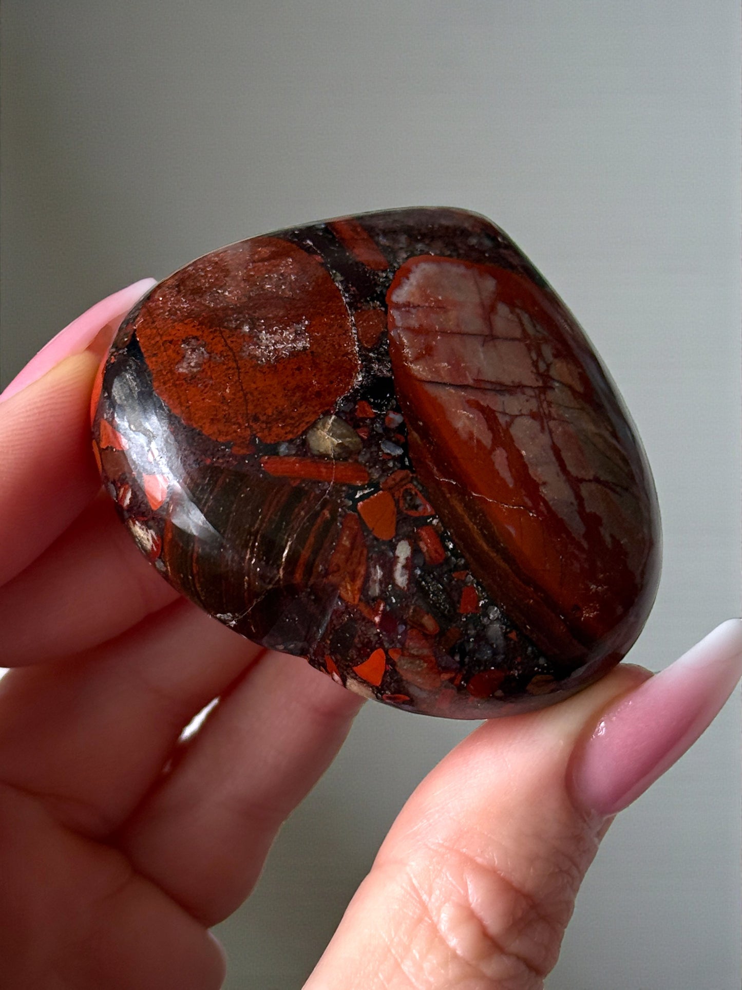 Hematite Red Jasper Conglomerate Heart