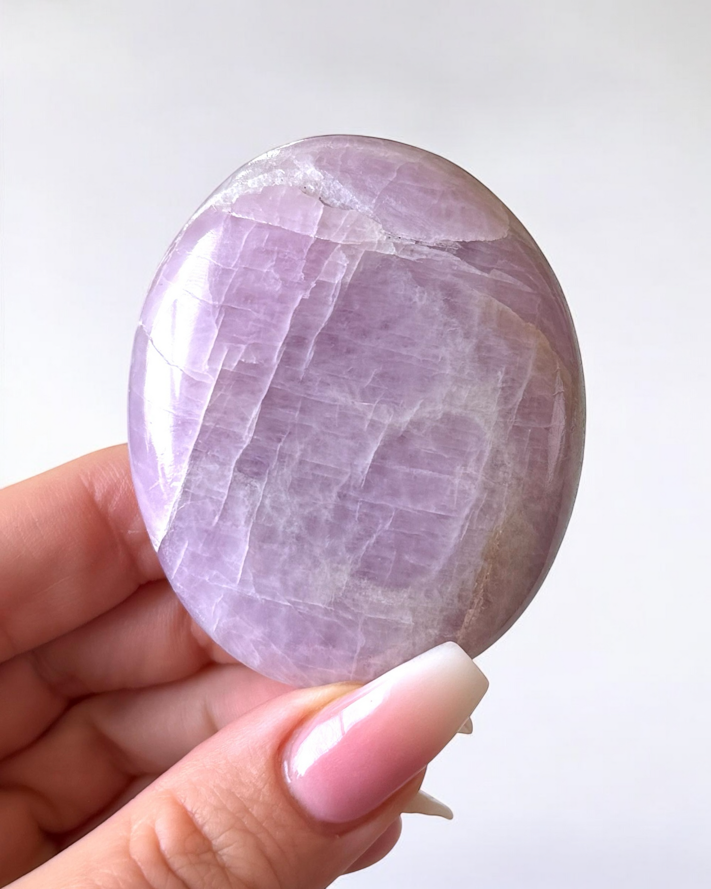 Kunzite Palm Stone