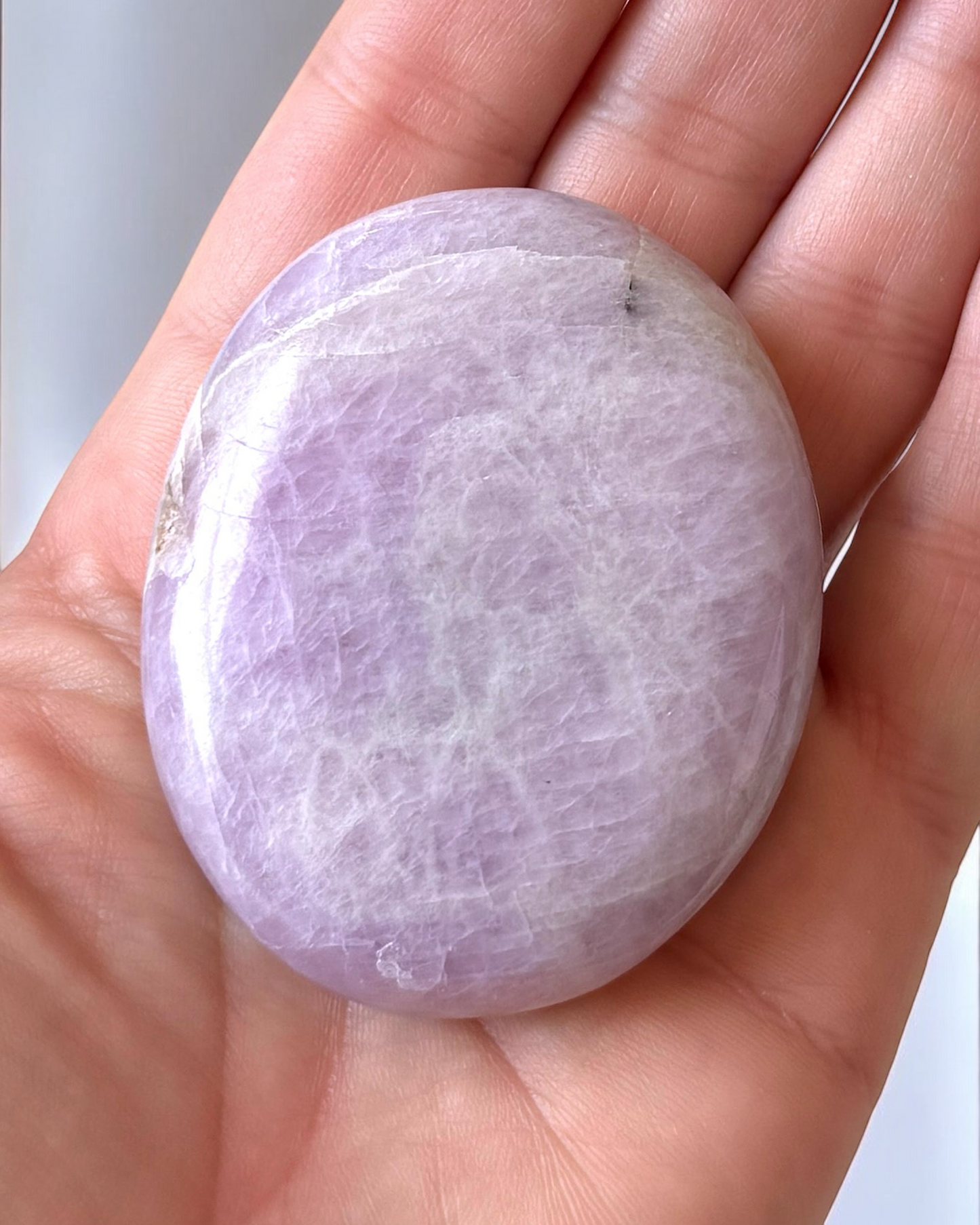 Kunzite Palm Stone