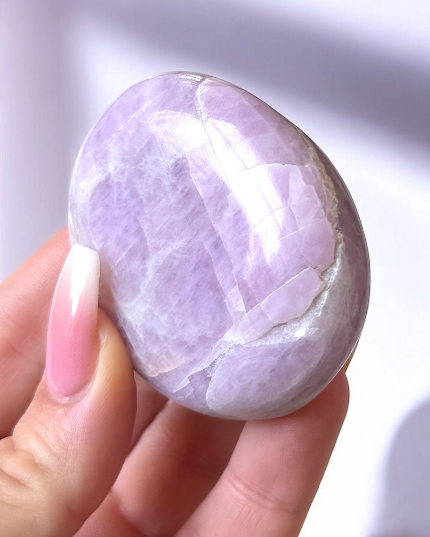 Kunzite Palm Stone