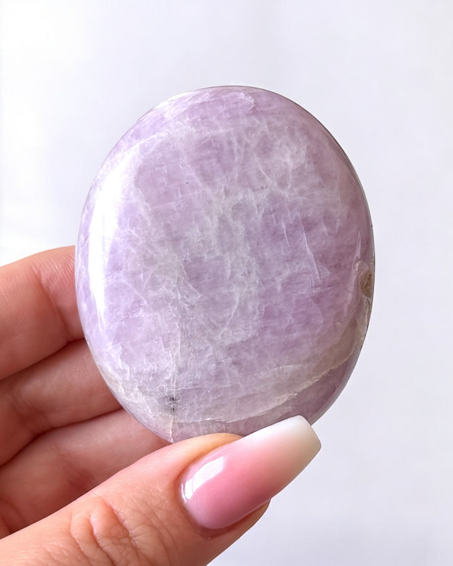 Kunzite Palm Stone