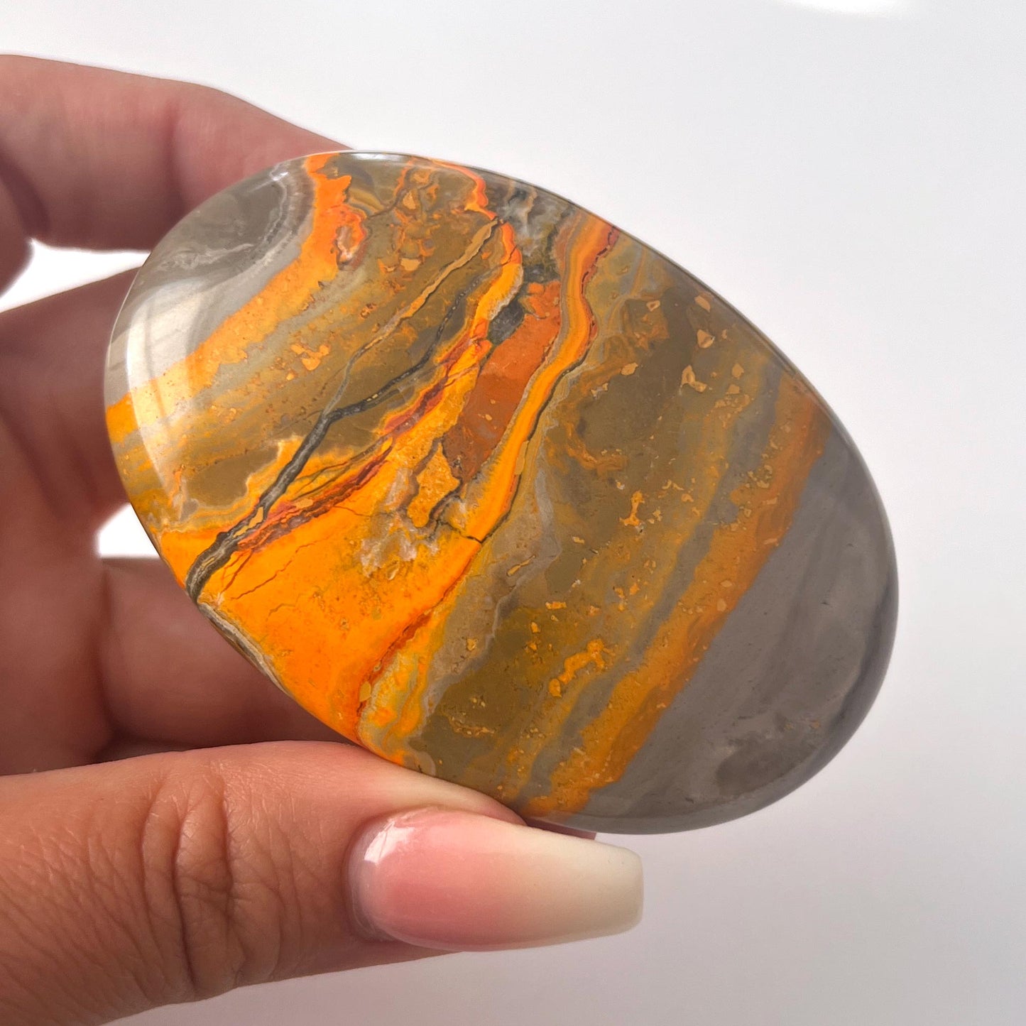 Bumble Bee Jasper Palm Stone