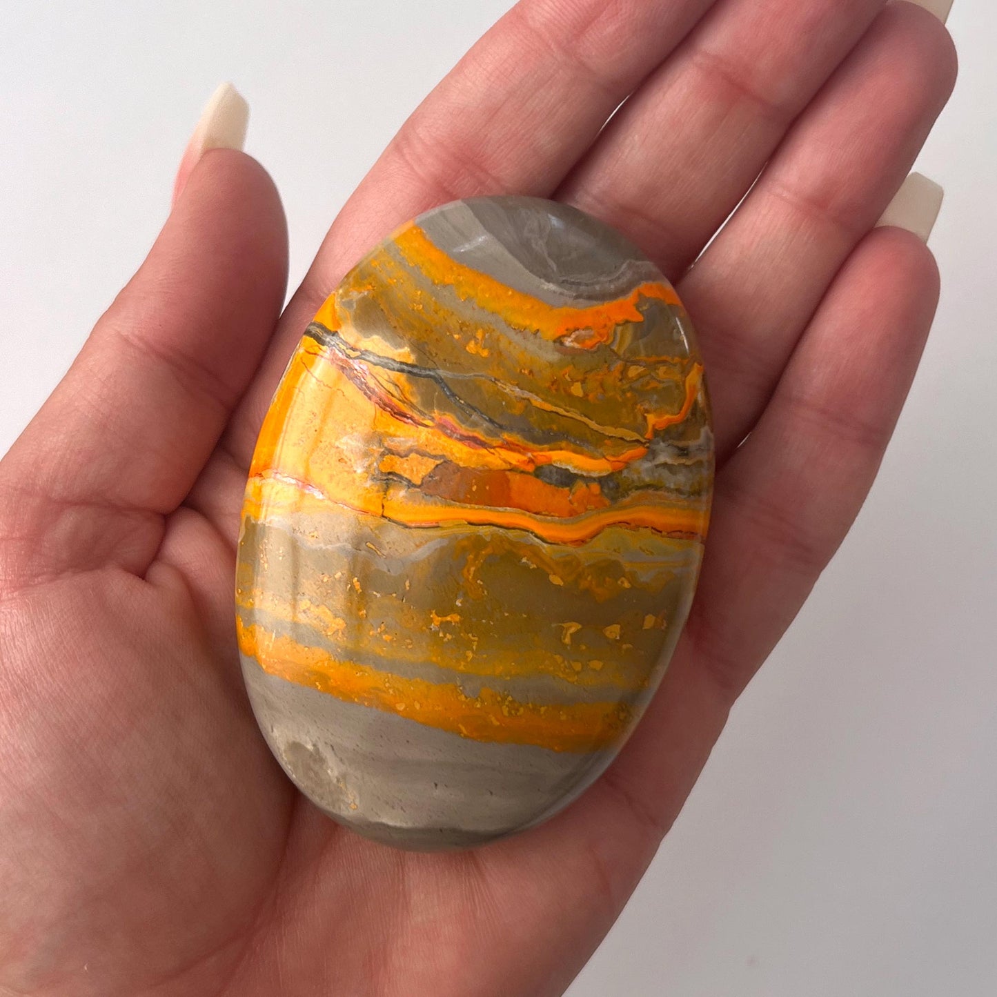 Bumble Bee Jasper Palm Stone