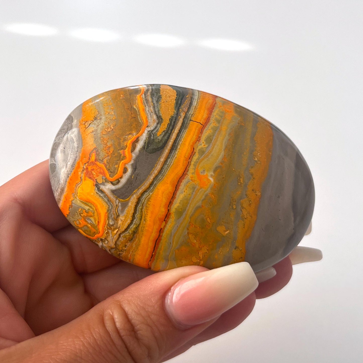 Bumble Bee Jasper Palm Stone