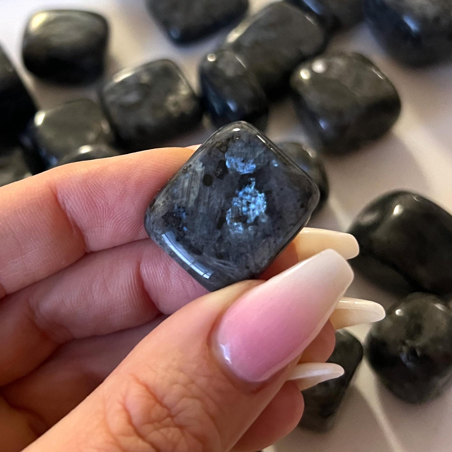 Larvikite Tumbled Stone