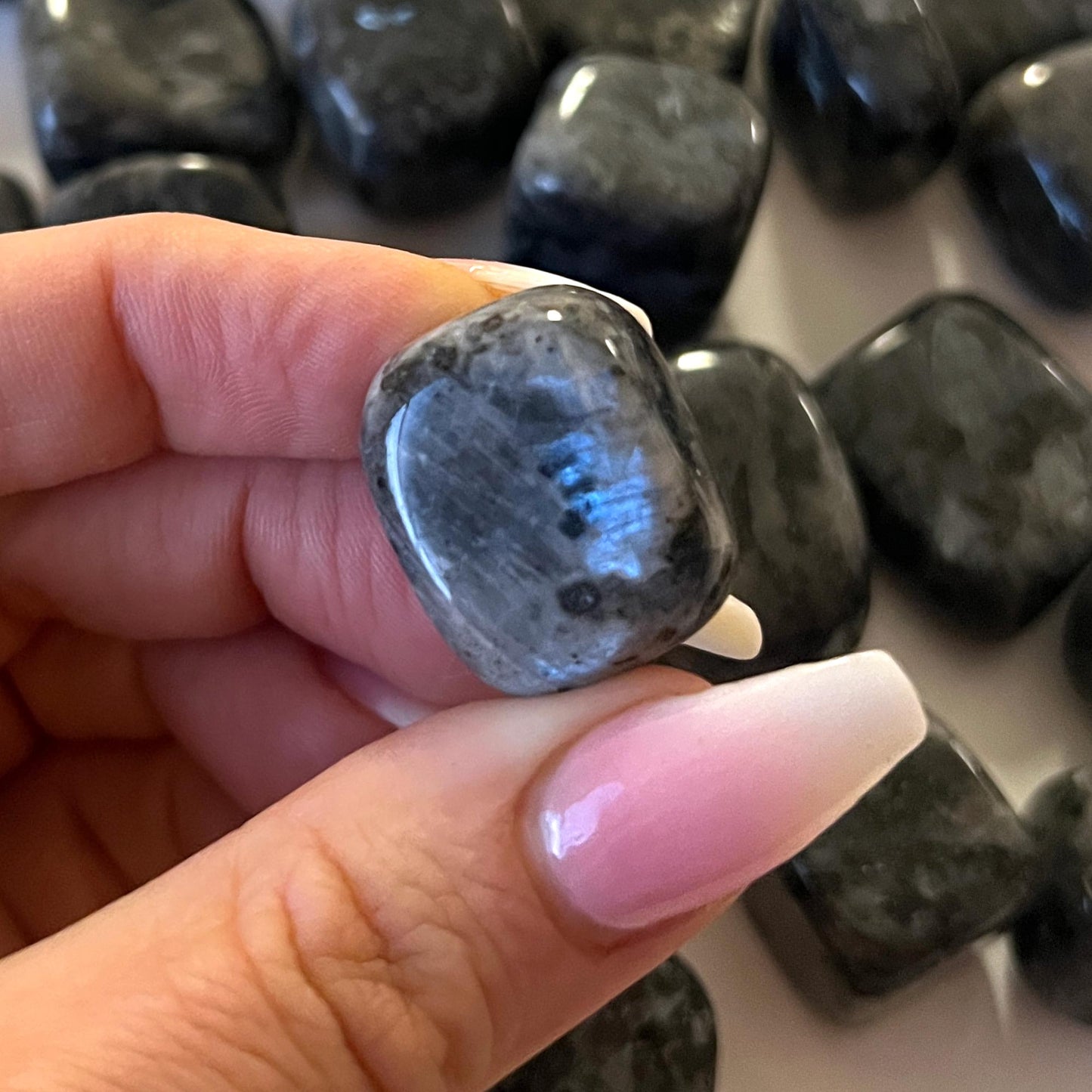 Larvikite Tumbled Stone