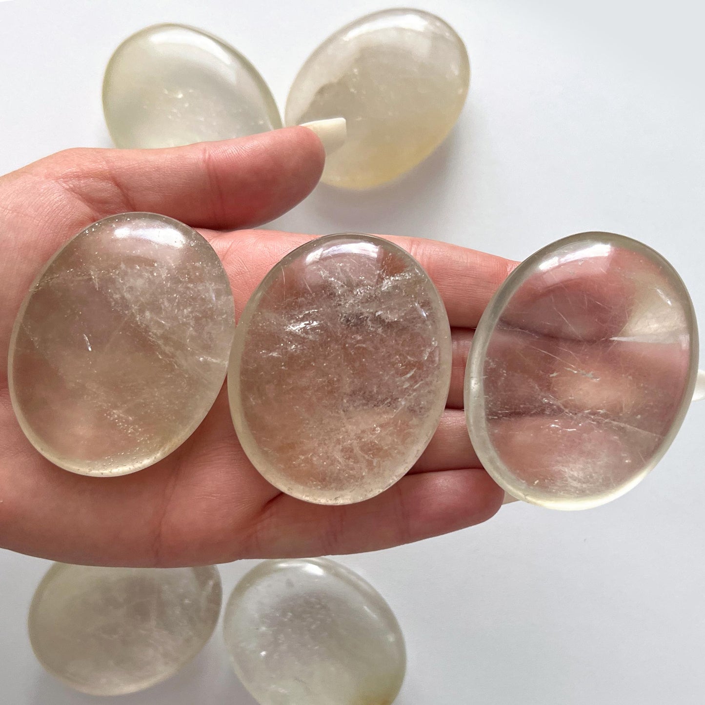 Green Chlorite Quartz Palm Stone