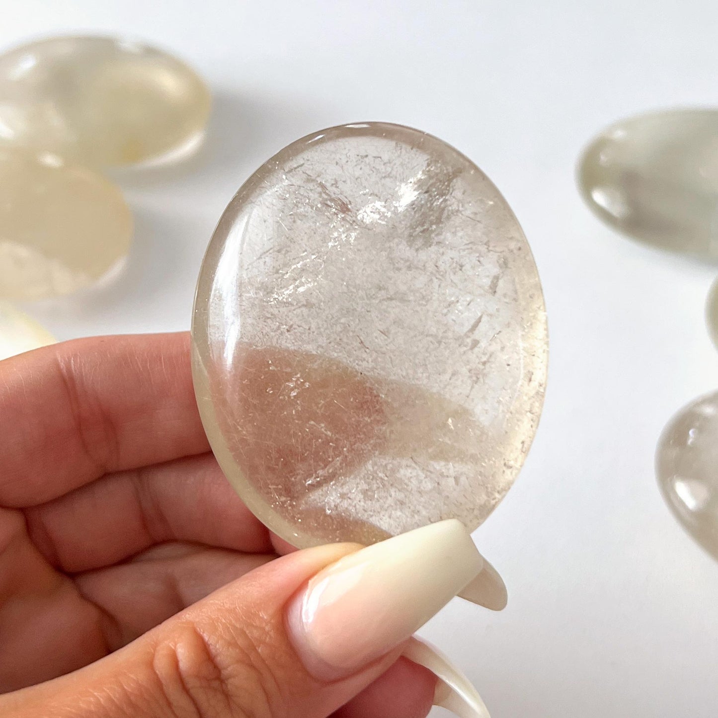 Green Chlorite Quartz Palm Stone
