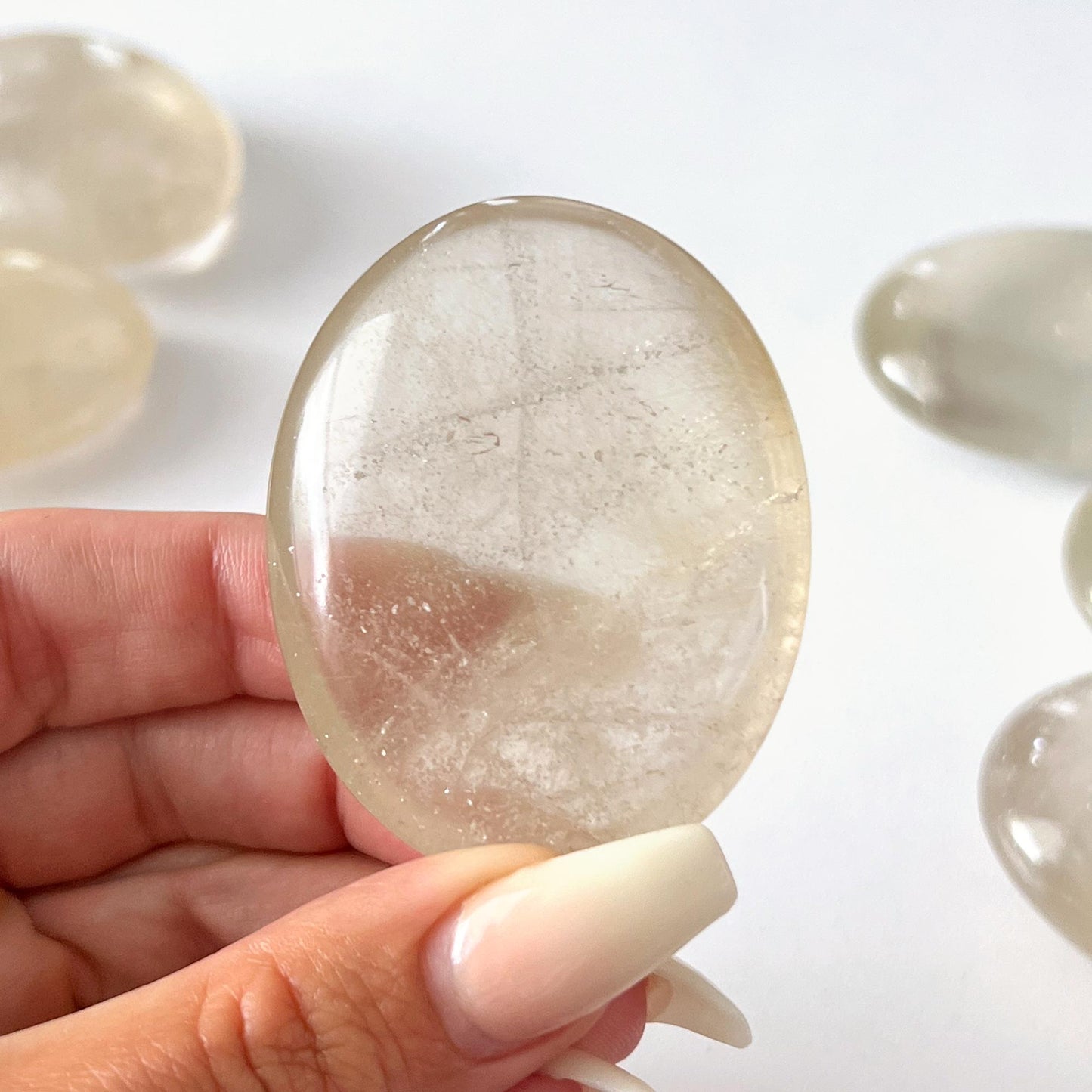 Green Chlorite Quartz Palm Stone