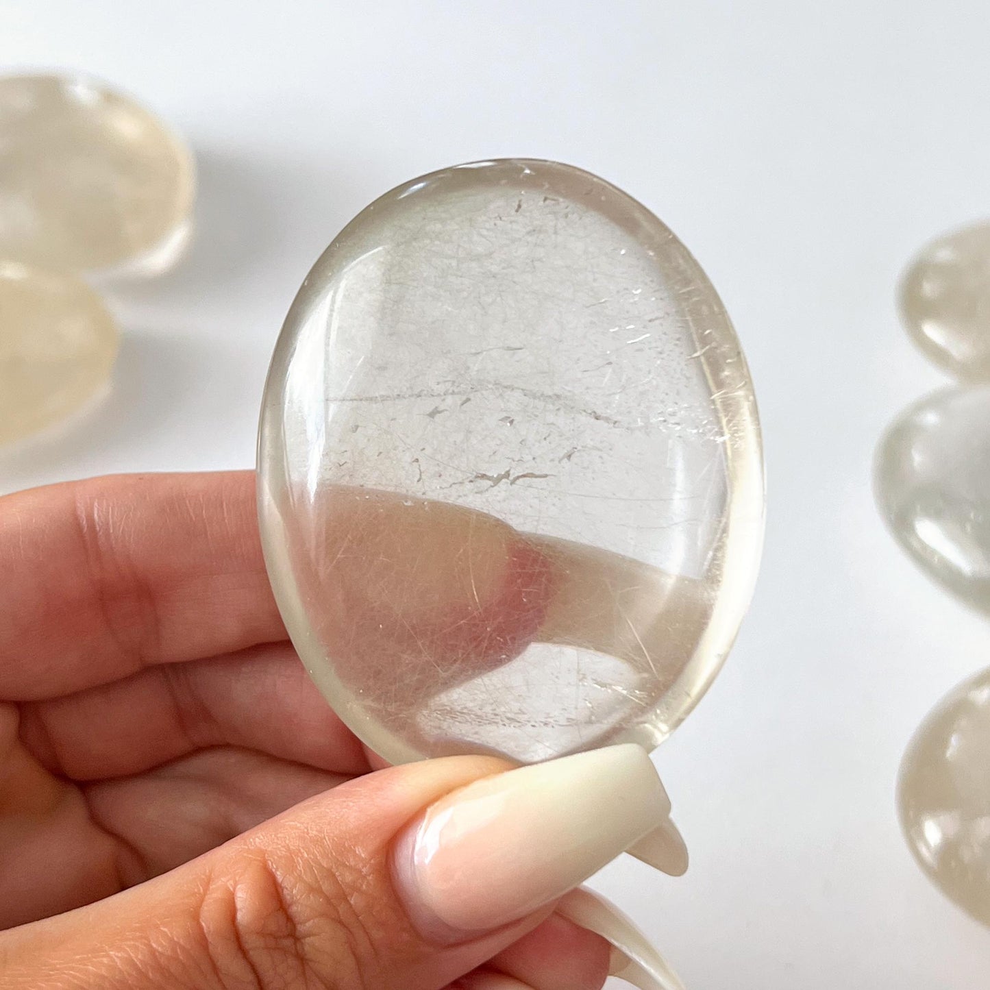Green Chlorite Quartz Palm Stone
