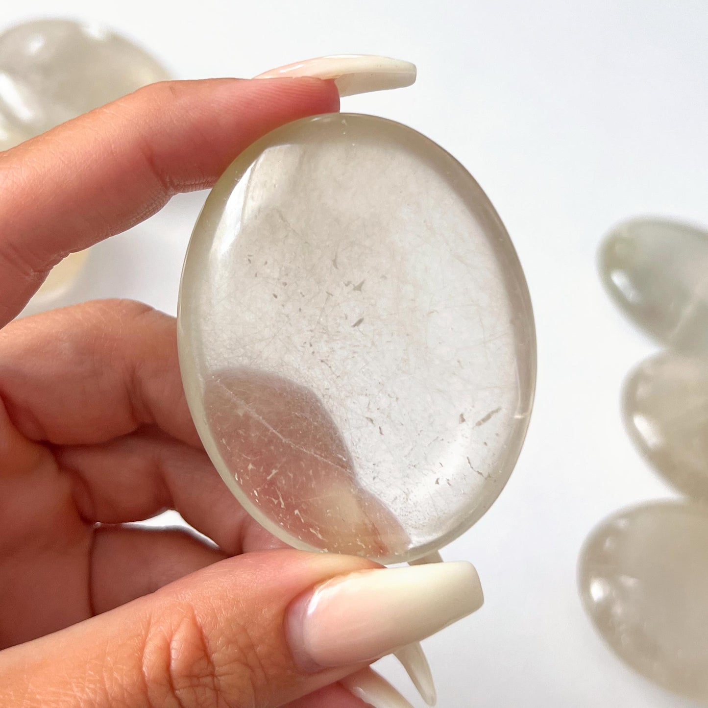 Green Chlorite Quartz Palm Stone